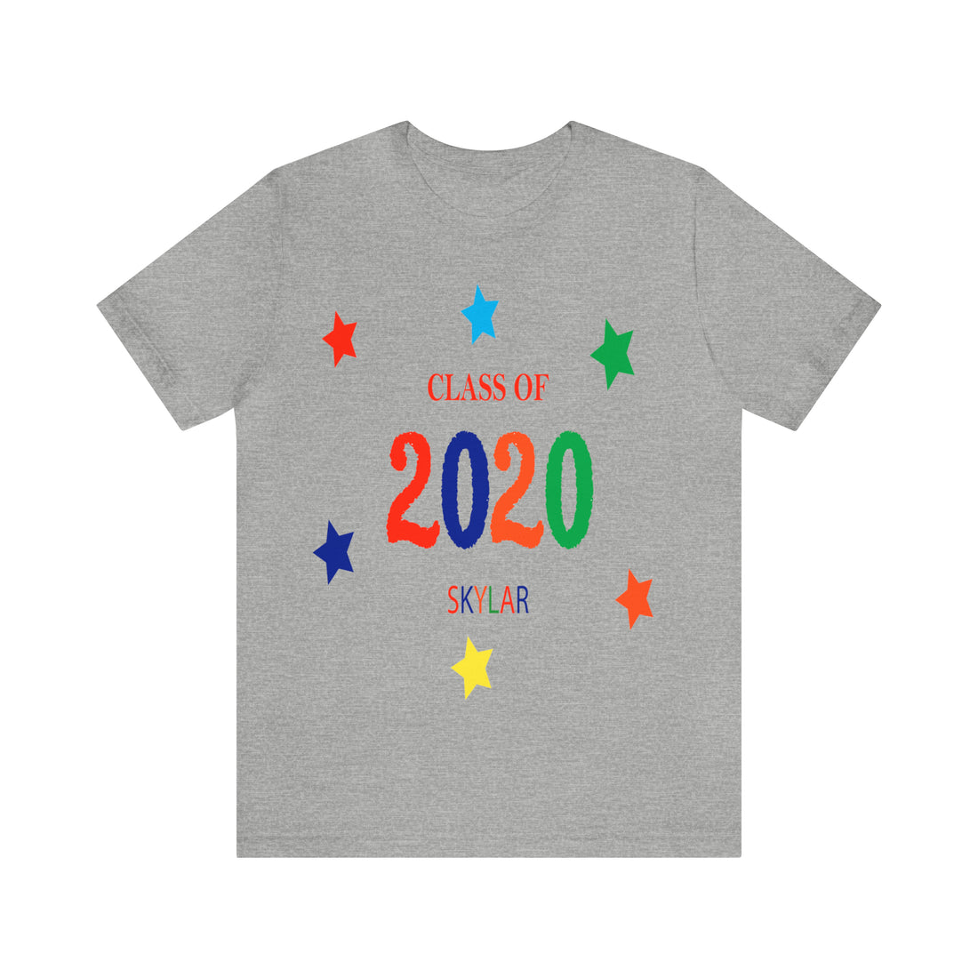 Customizable Class of Year & Name - Unisex Jersey Short Sleeve Tee