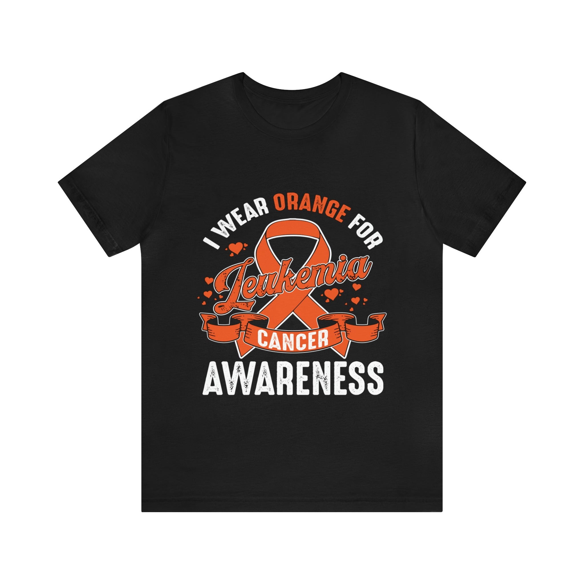 I Wear Orange For Leukemia Cancer Awareness - Unisex Jersey Short Sleeve Tee