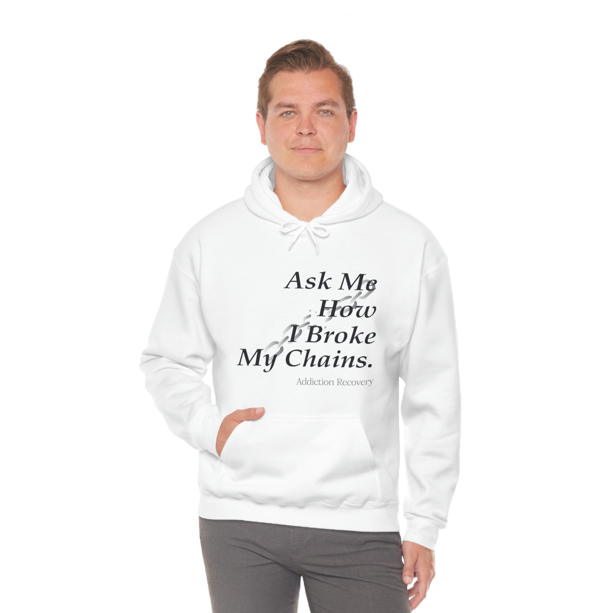 Ask Me How I Broke My Chains - Unisex Heavy Blend™ Hooded Sweatshirt