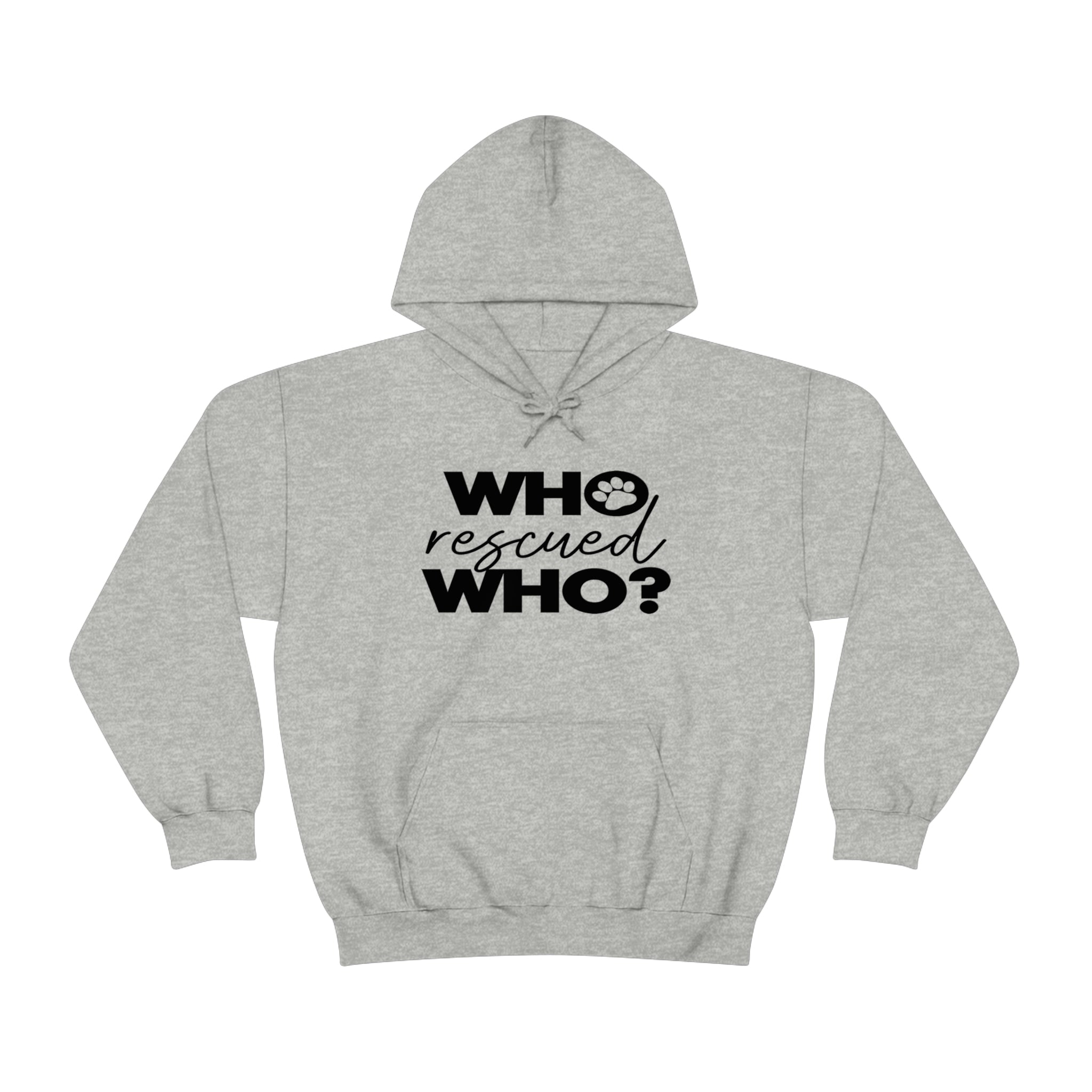 Who Rescued Who - Unisex Heavy Blend™ Hooded Sweatshirt