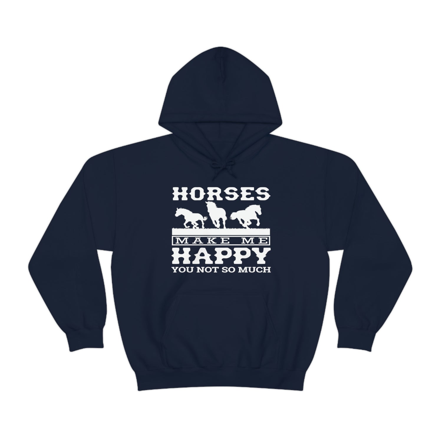 Horses Make Me Happy - Unisex Heavy Blend™ Hooded Sweatshirt