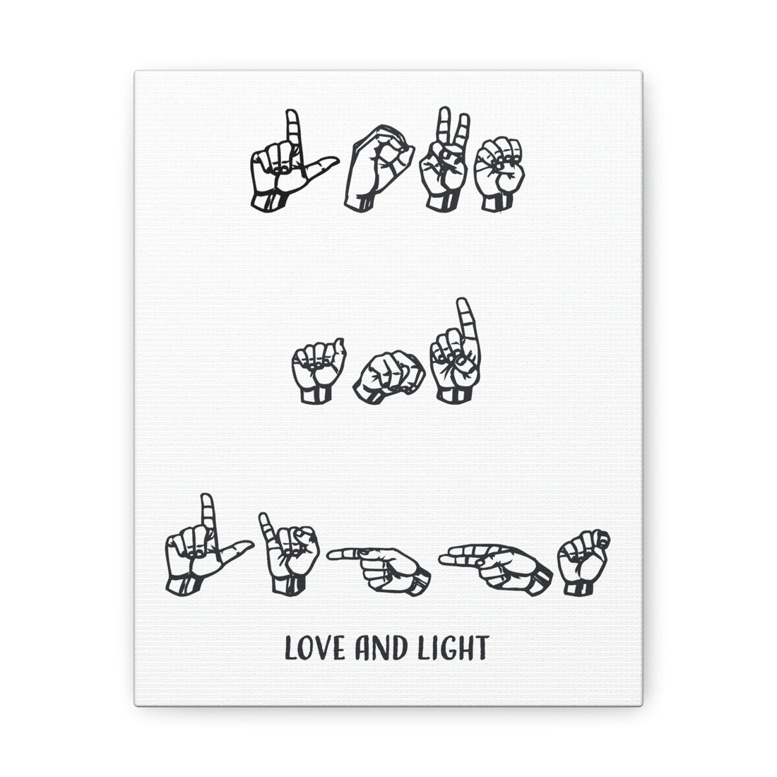 ASL - Love & Light - Canvass Print