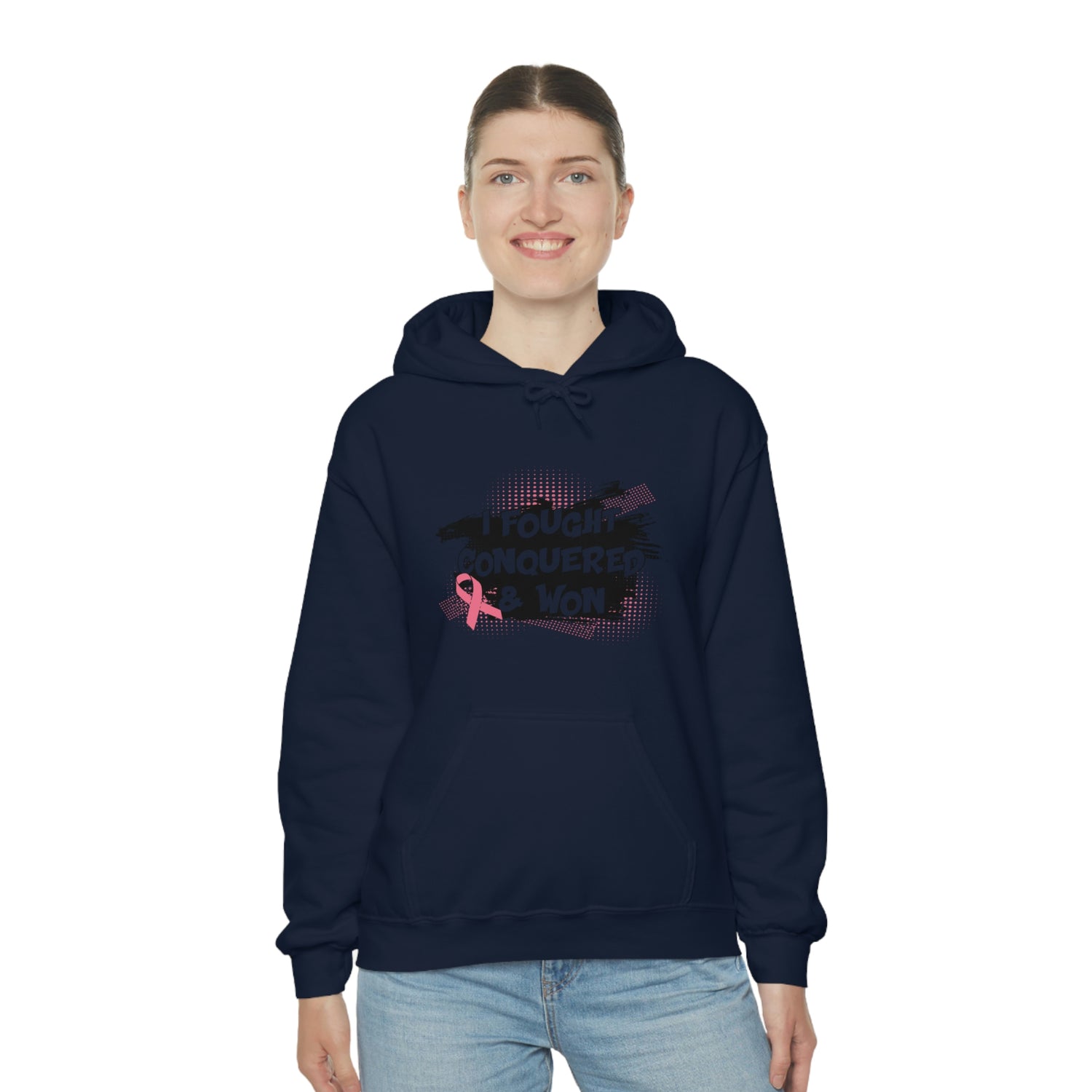 I Fought Conquered &amp; Won - Unisex Heavy Blend™ Hooded Sweatshirt