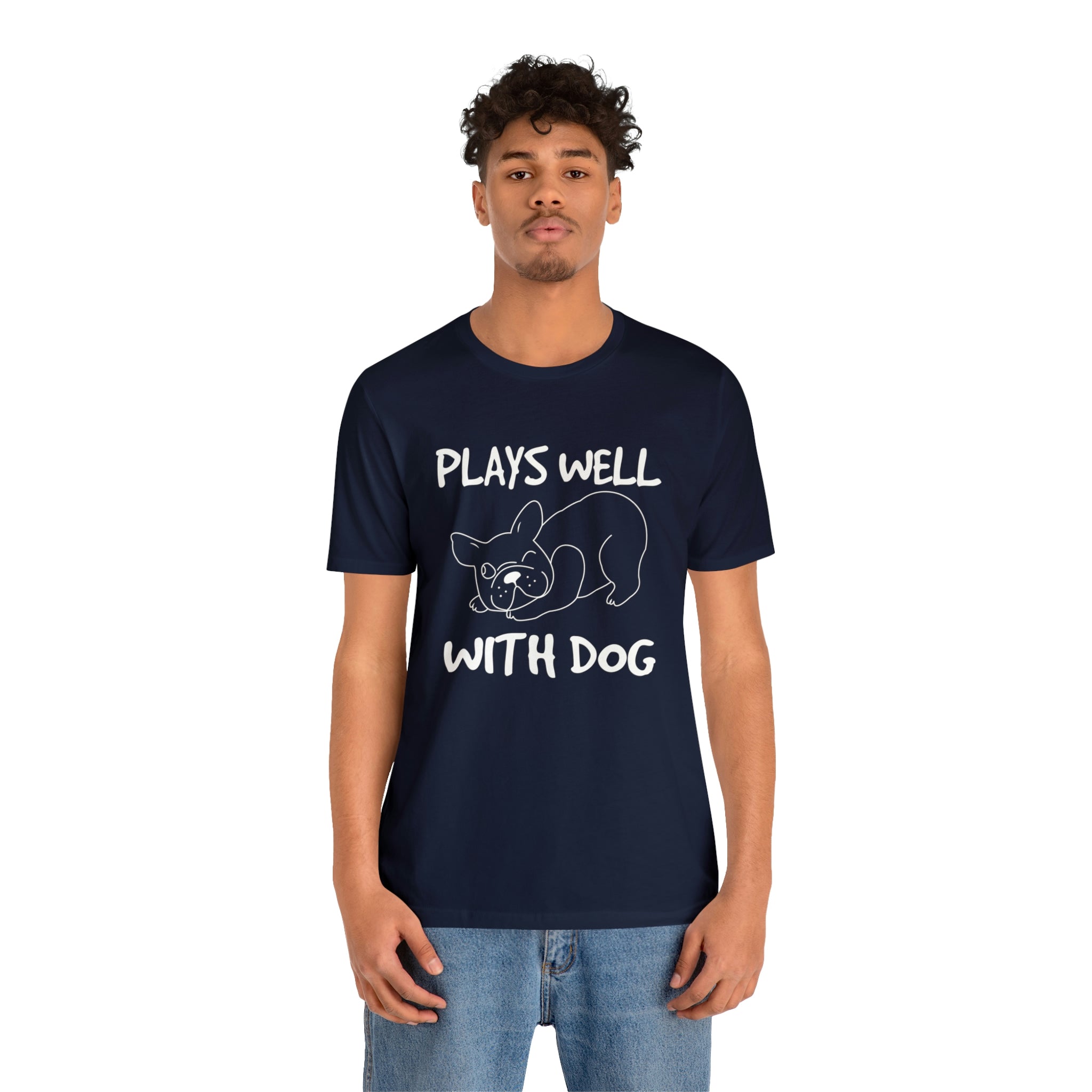 Plays Well With Dog - Unisex Jersey Short Sleeve Tee