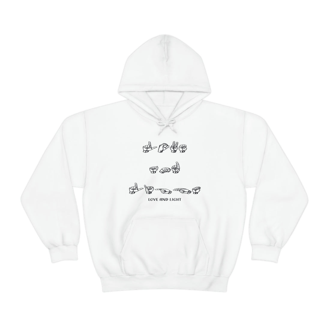 ASL - Love & Light - Unisex Heavy Blend™ Hooded Sweatshirt