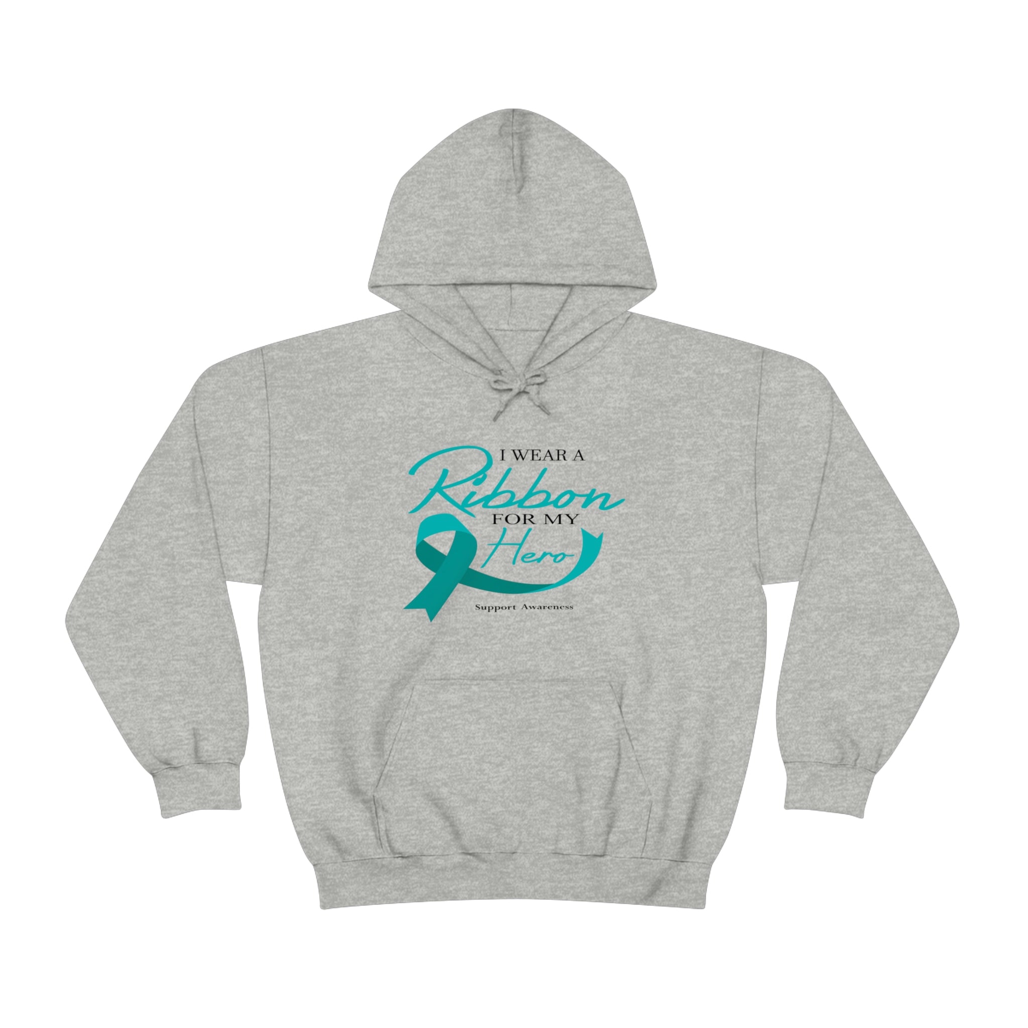 I Wear A Ribbon For My Hero - Unisex Heavy Blend™ Hooded Sweatshirt