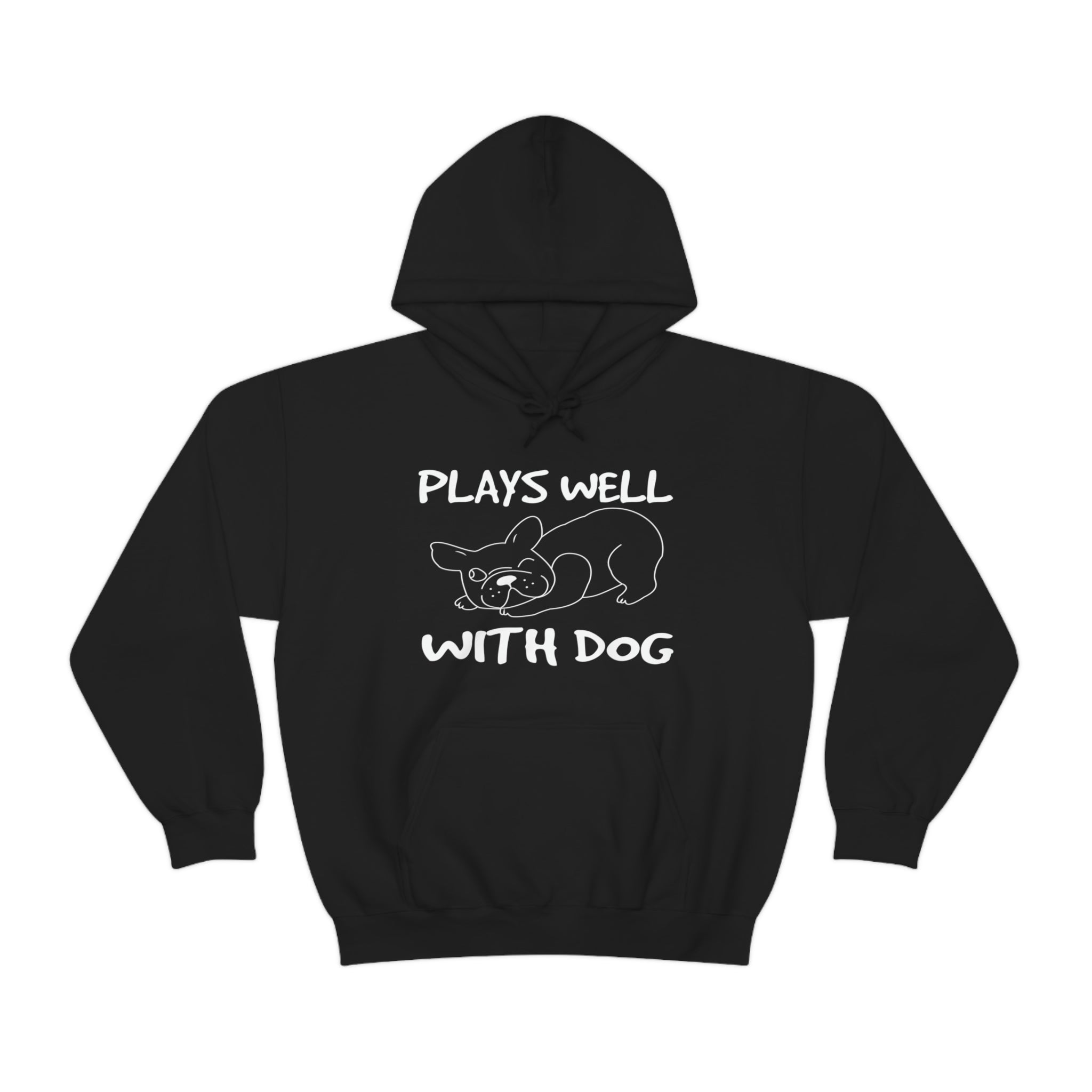 Plays Well With Dog - Unisex Heavy Blend™ Hooded Sweatshirt