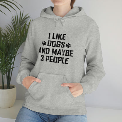 I Like Dogs &amp; Maybe 3 People - Unisex Heavy Blend™ Hooded Sweatshirt