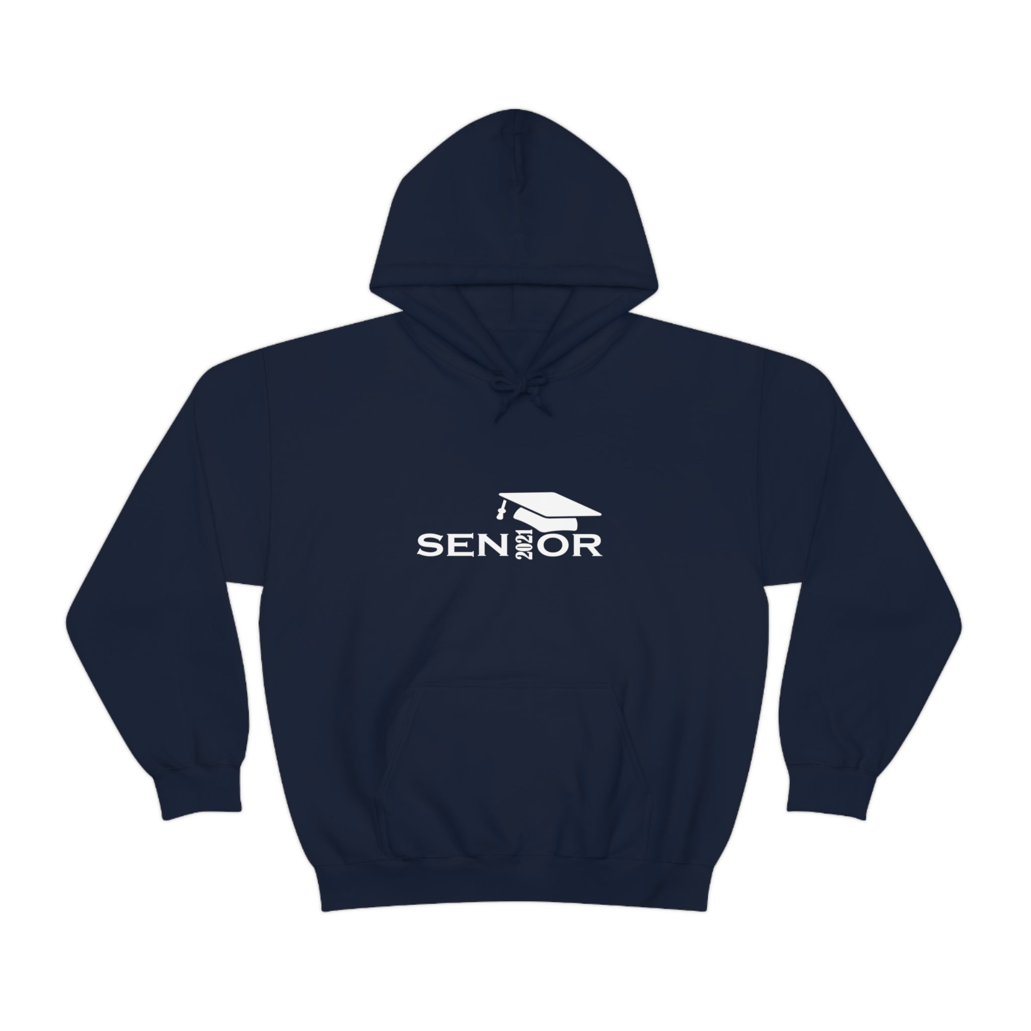 Senior Cap With Class Year Customizable - Unisex Heavy Blend™ Hooded Sweatshirt