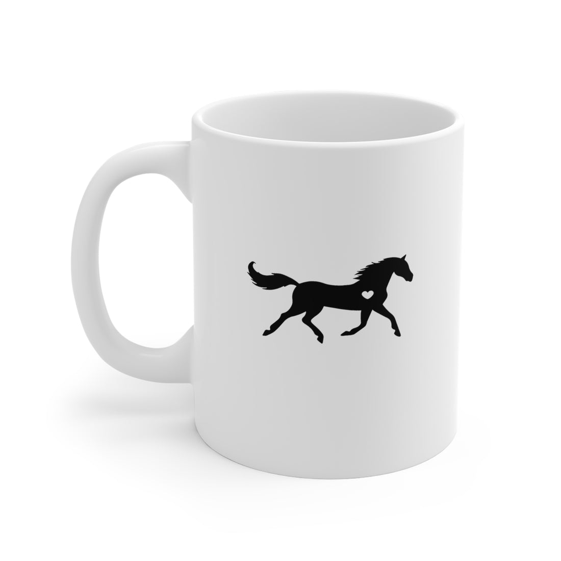 Horse Heart - White Ceramic Mug 2 sizes Available