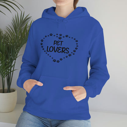 Pet Lovers With Paw Heart - Unisex Heavy Blend™ Hooded Sweatshirt