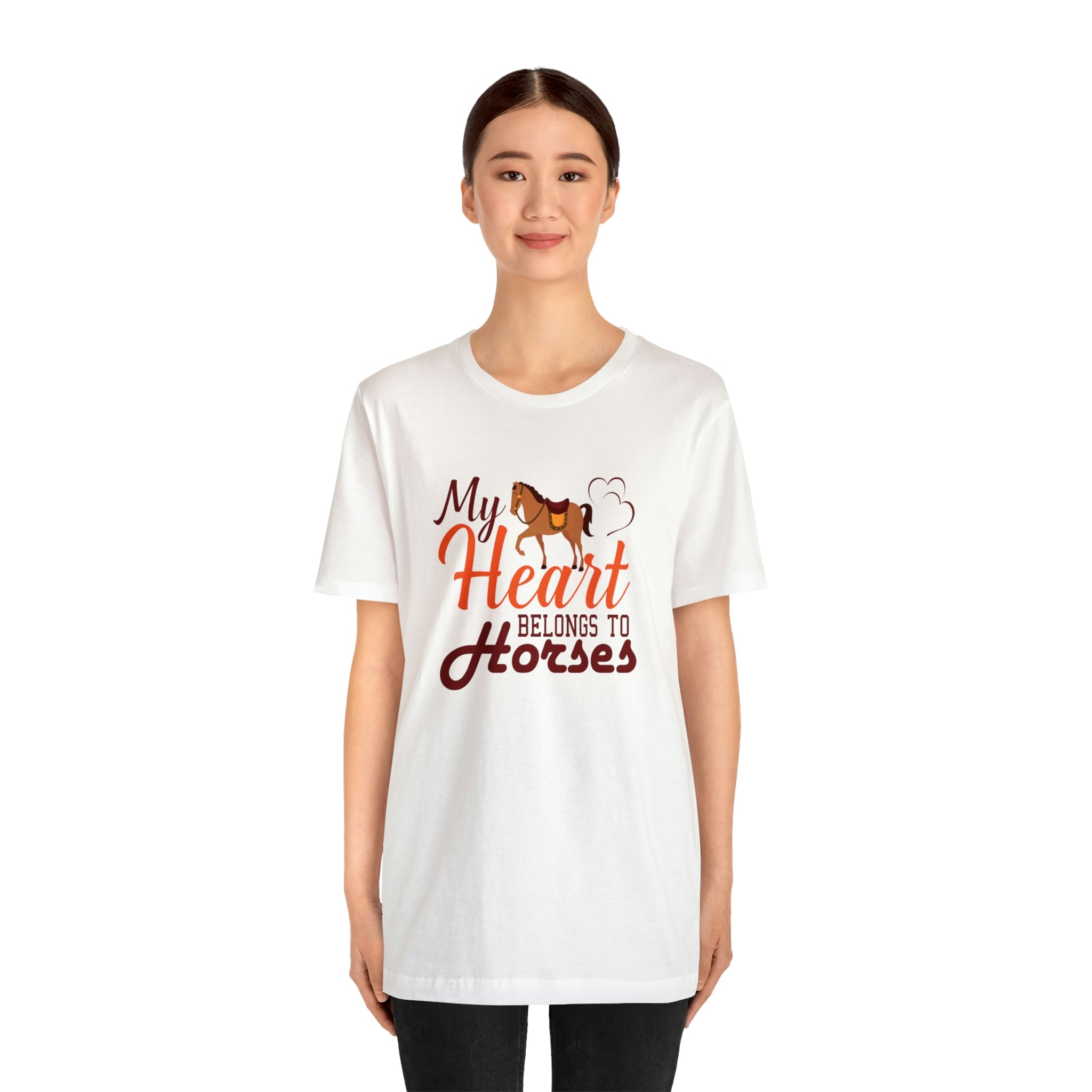 My Heart Belongs To Horses - Unisex Jersey Short Sleeve Tee