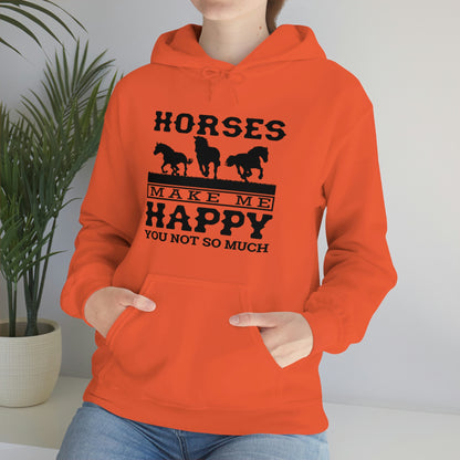 Horses Make Me Happy - Unisex Heavy Blend™ Hooded Sweatshirt