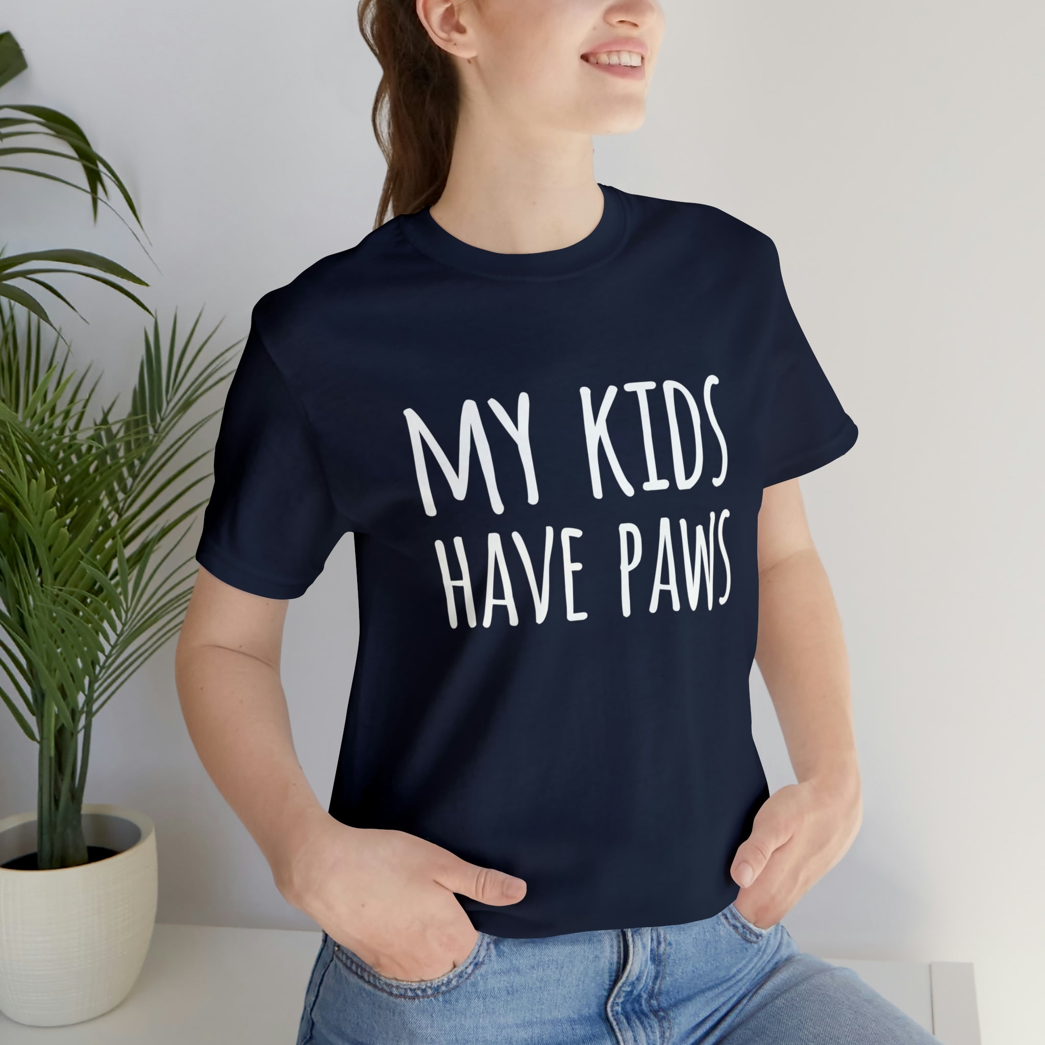 My Kids Have Paws - Unisex Jersey Short Sleeve Tee