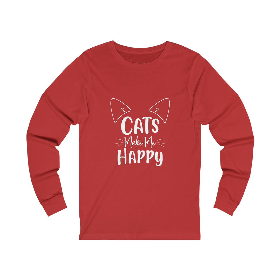 Cats Make Me Happy - Unisex Jersey Long Sleeve Tee