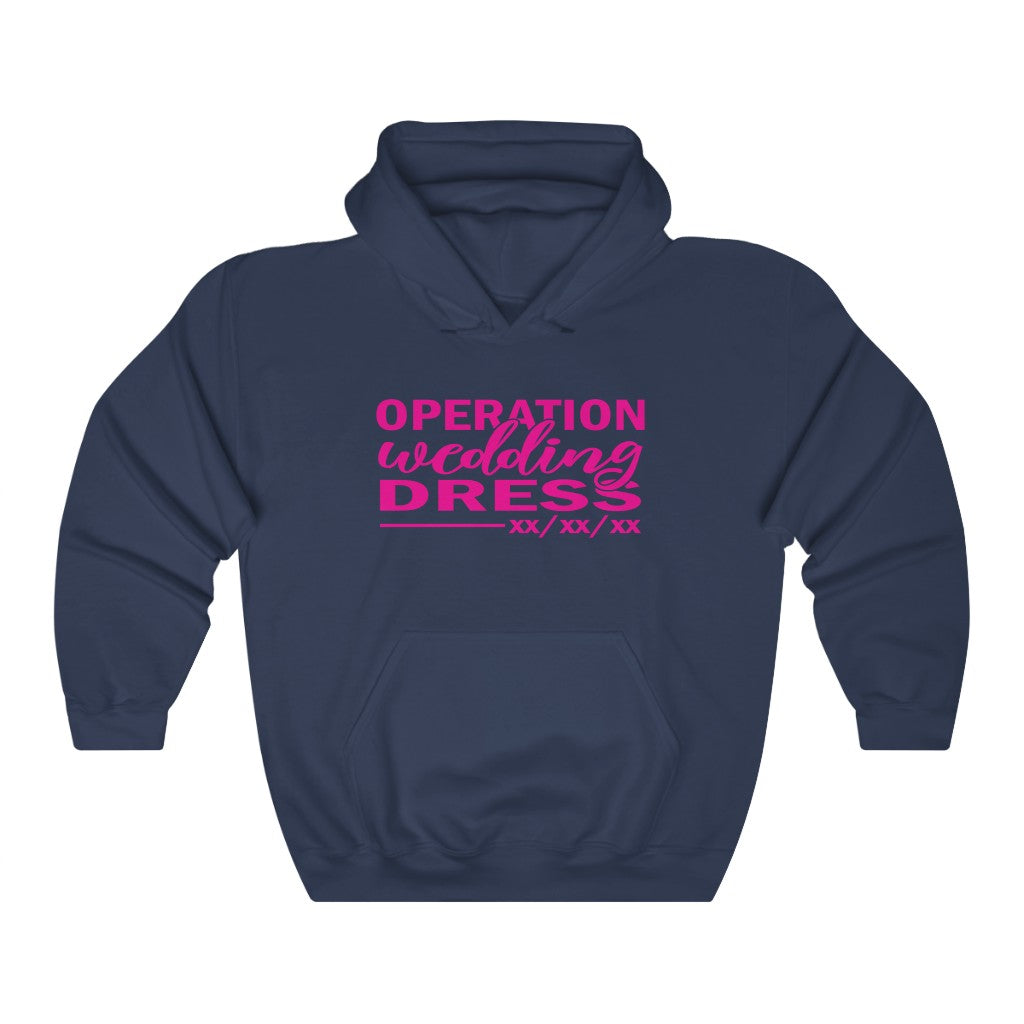 Operation Wedding Dress Wedding Date Customizable - Unisex Heavy Blend™ Hooded Sweatshirt