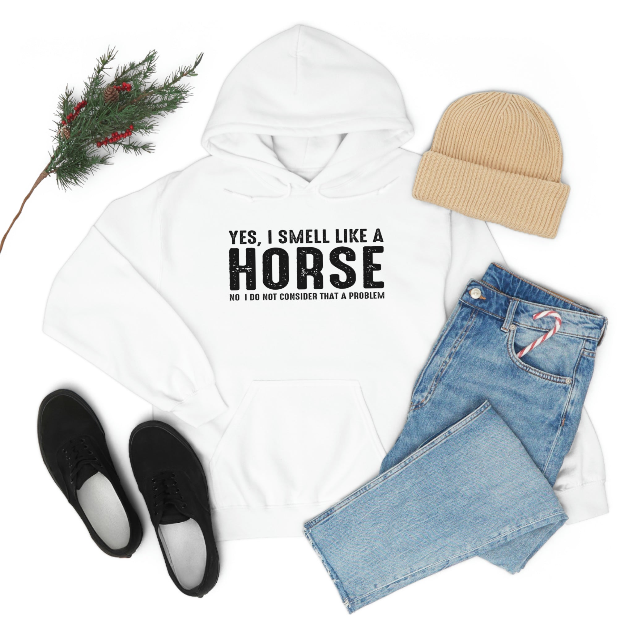 Yes I Smell Like a Horse No I Do Not Consider That A Problem - Unisex Heavy Blend™ Hooded Sweatshirt