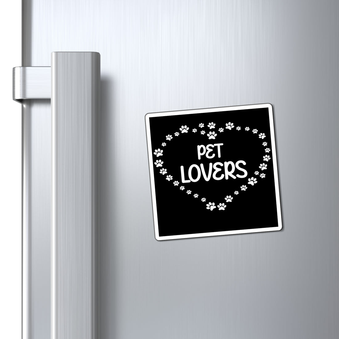 Pet Lovers With Paw Heart - Magnet