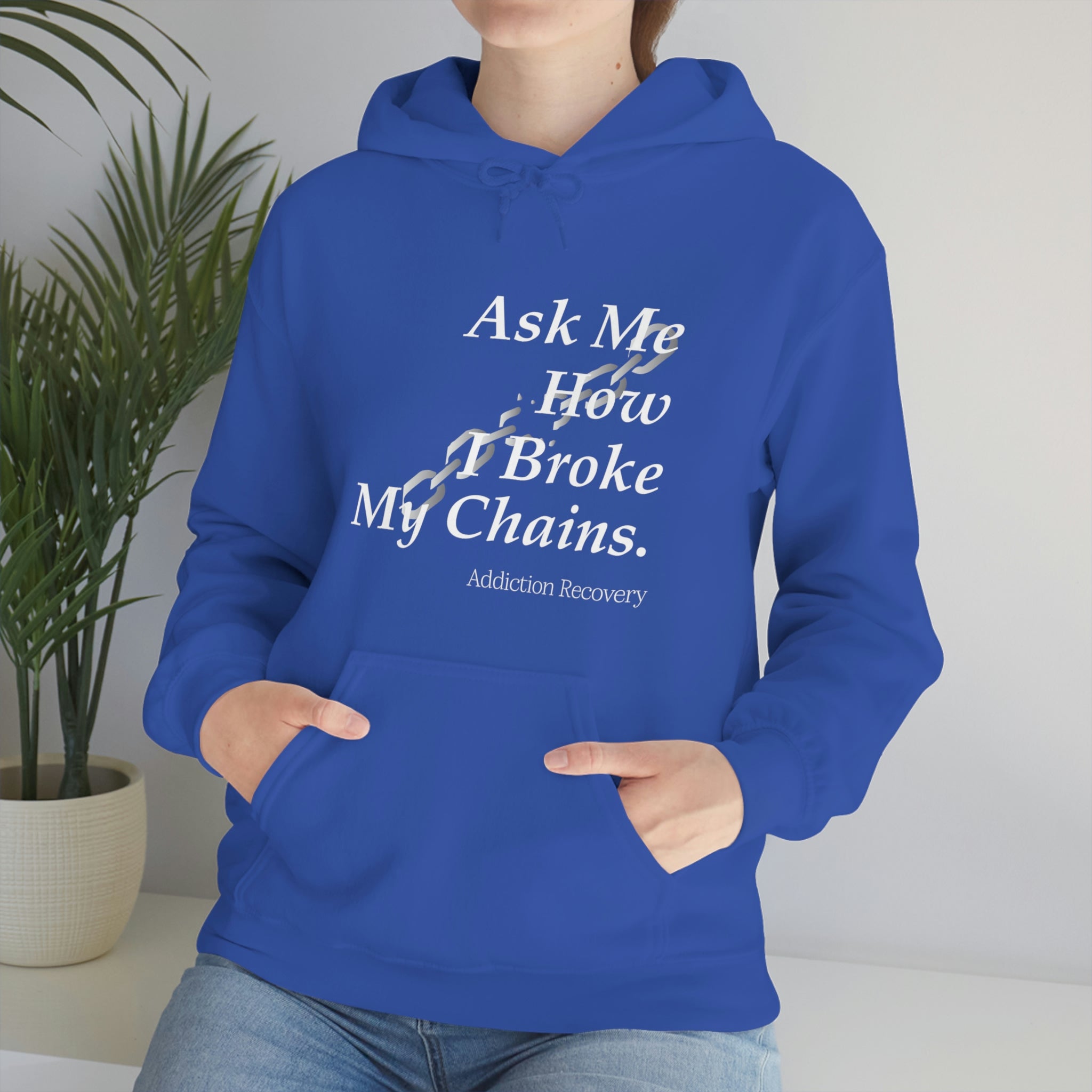 Ask Me How I Broke My Chains - Unisex Heavy Blend™ Hooded Sweatshirt