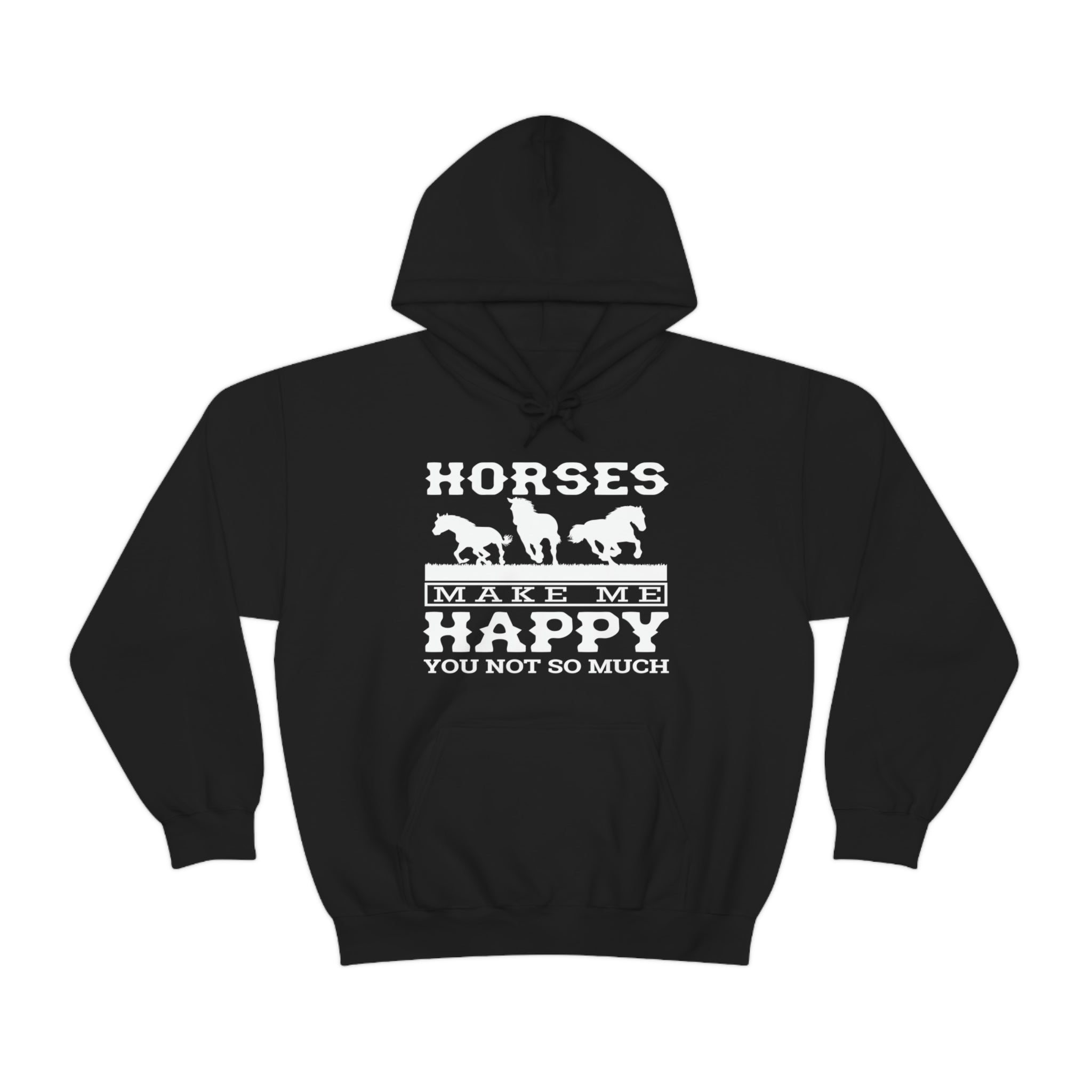 Horses Make Me Happy - Unisex Heavy Blend™ Hooded Sweatshirt