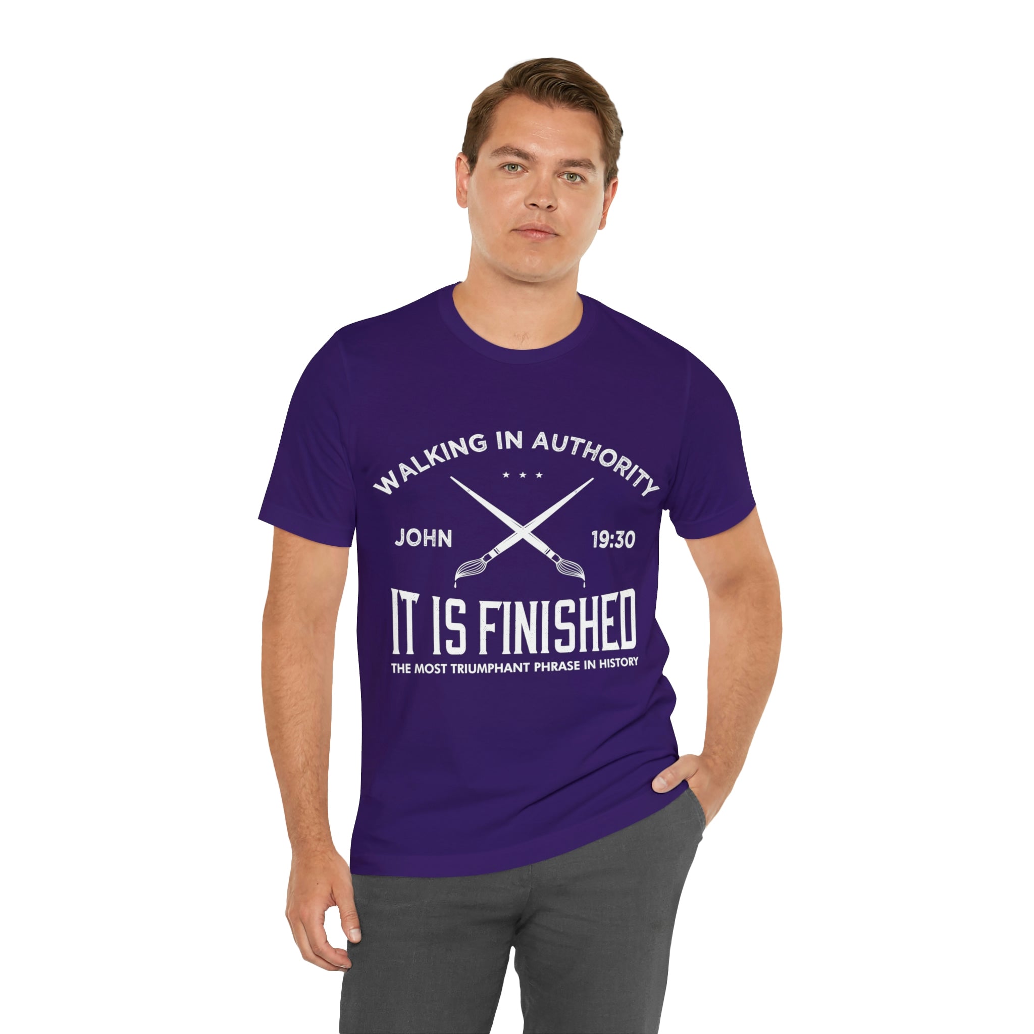 John 19:30 It Is Finished - Unisex Jersey Short Sleeve Tee