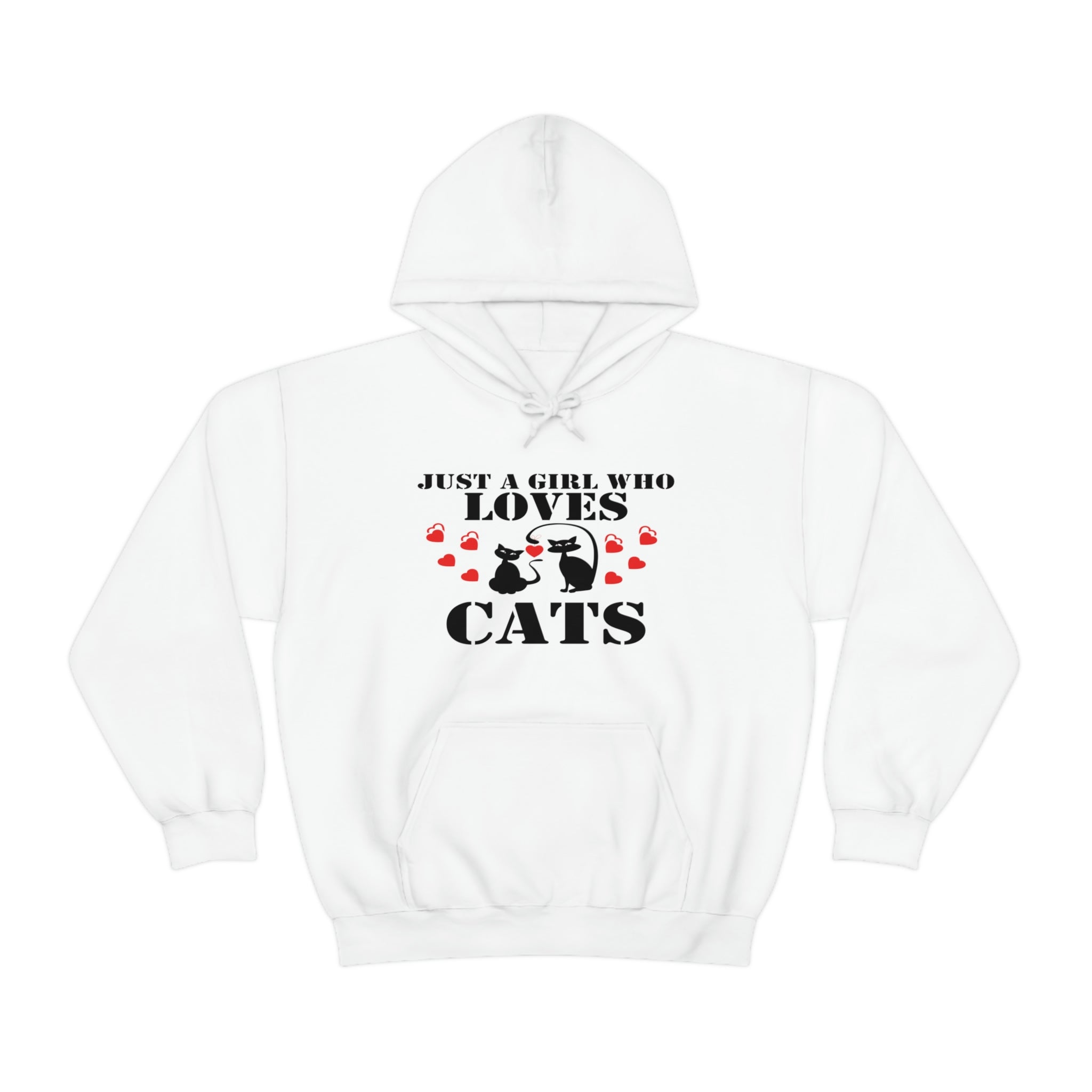 Just a Girl Who Loves Cats - Unisex Heavy Blend™ Hooded Sweatshirt