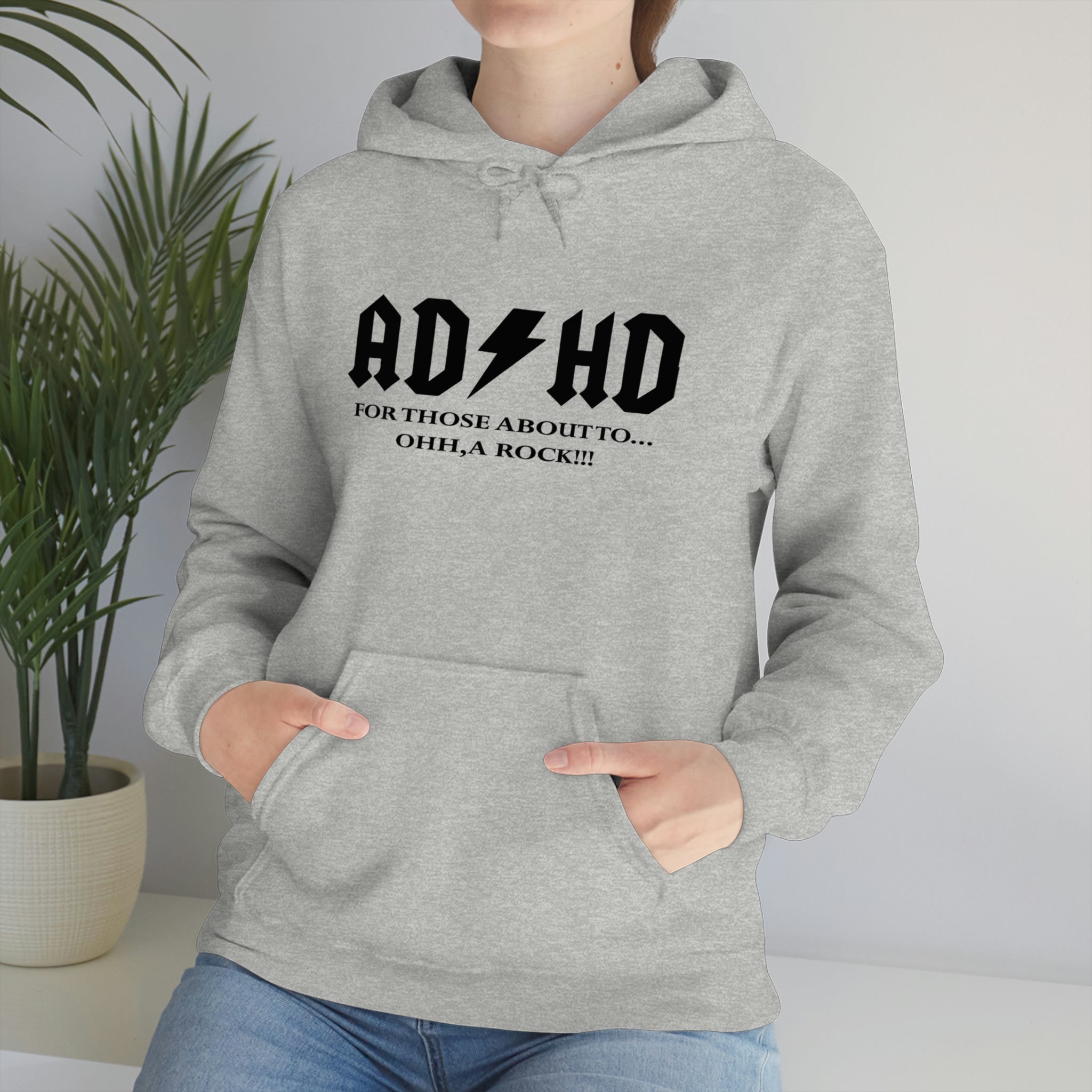 ADHD Look a Rock - Unisex Heavy Blend™ Hooded Sweatshirt