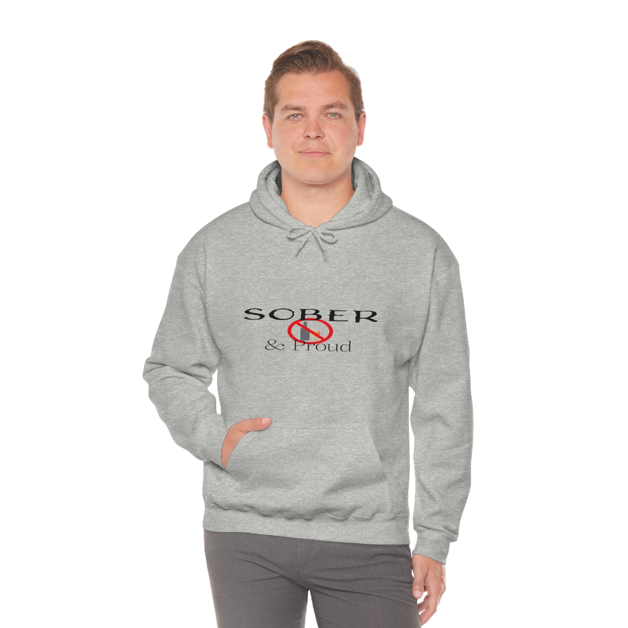 Sober &amp; Proud - Unisex Heavy Blend™ Hooded Sweatshirt