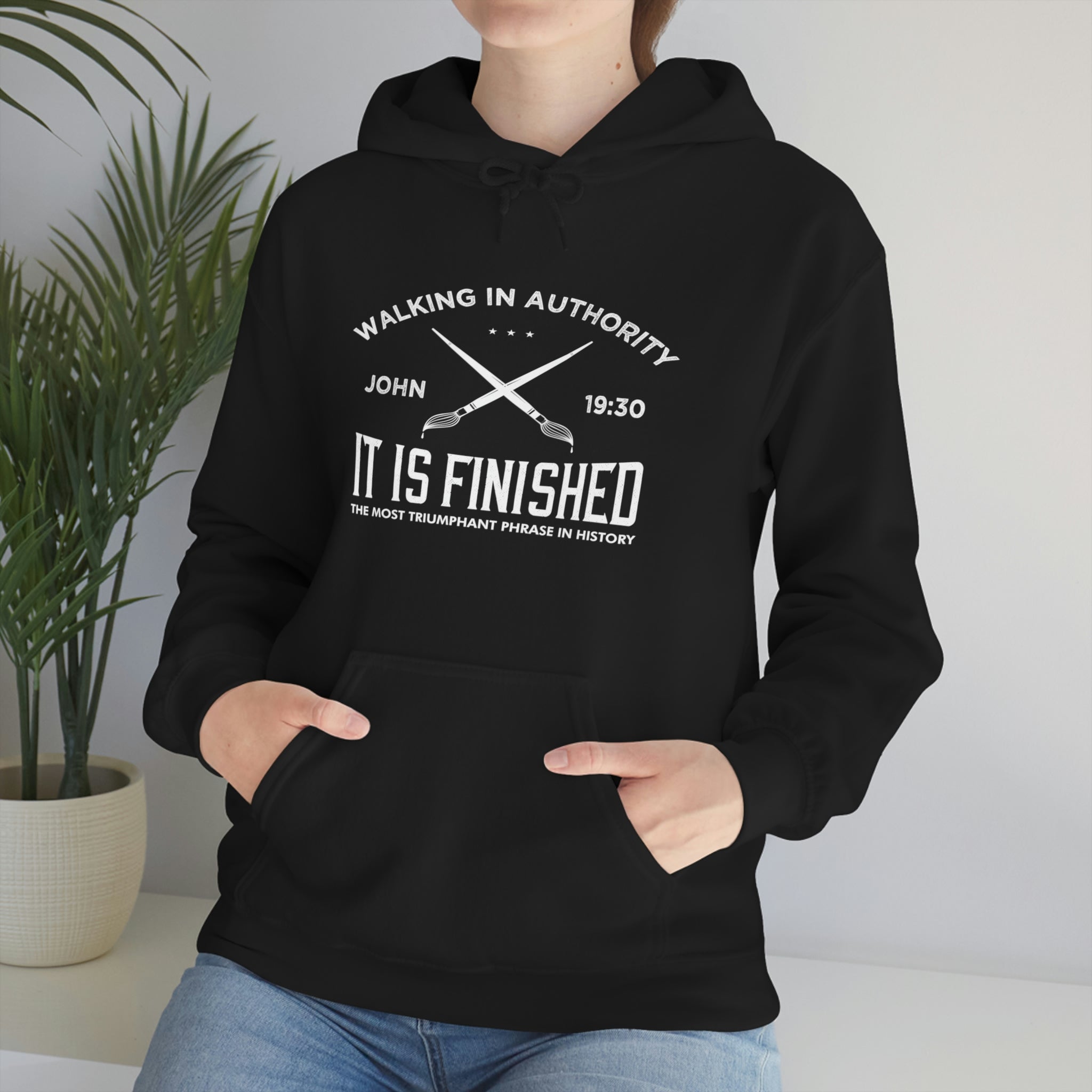 John 19:30 It Is Finished - Unisex Heavy Blend™ Hooded Sweatshirt