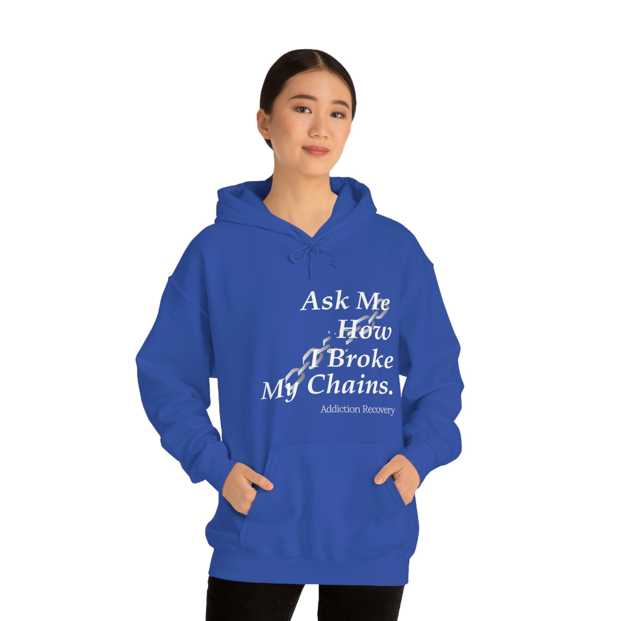 Ask Me How I Broke My Chains - Unisex Heavy Blend™ Hooded Sweatshirt