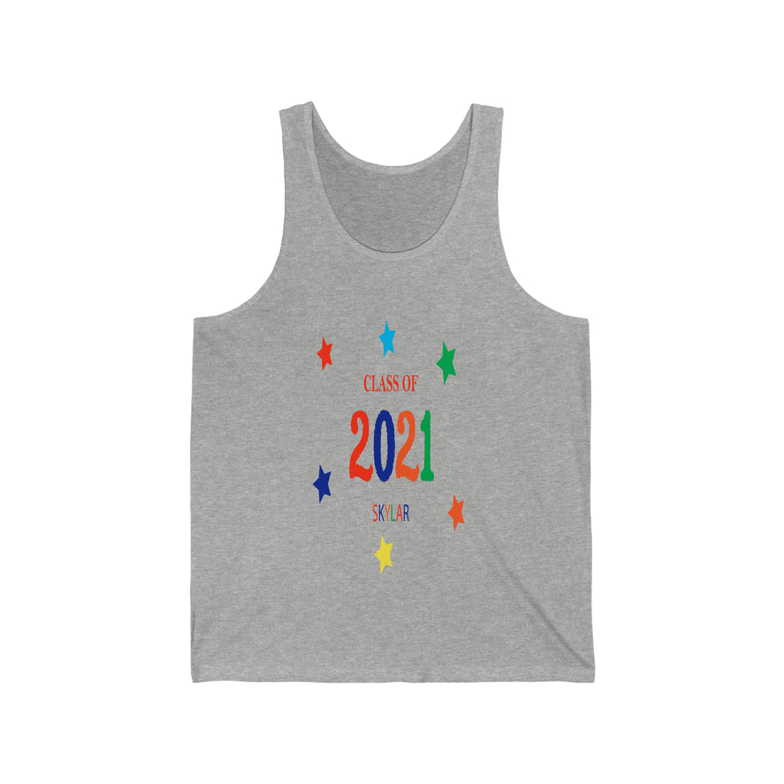 Class of ... with Year & Name Customizable - Unisex Jersey Tank Top