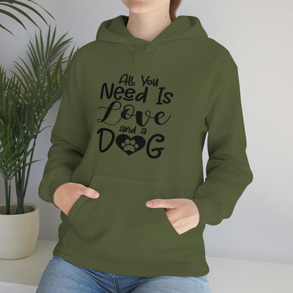 All You Need Is Love &amp; A Dog - Unisex Heavy Blend™ Hooded Sweatshirt