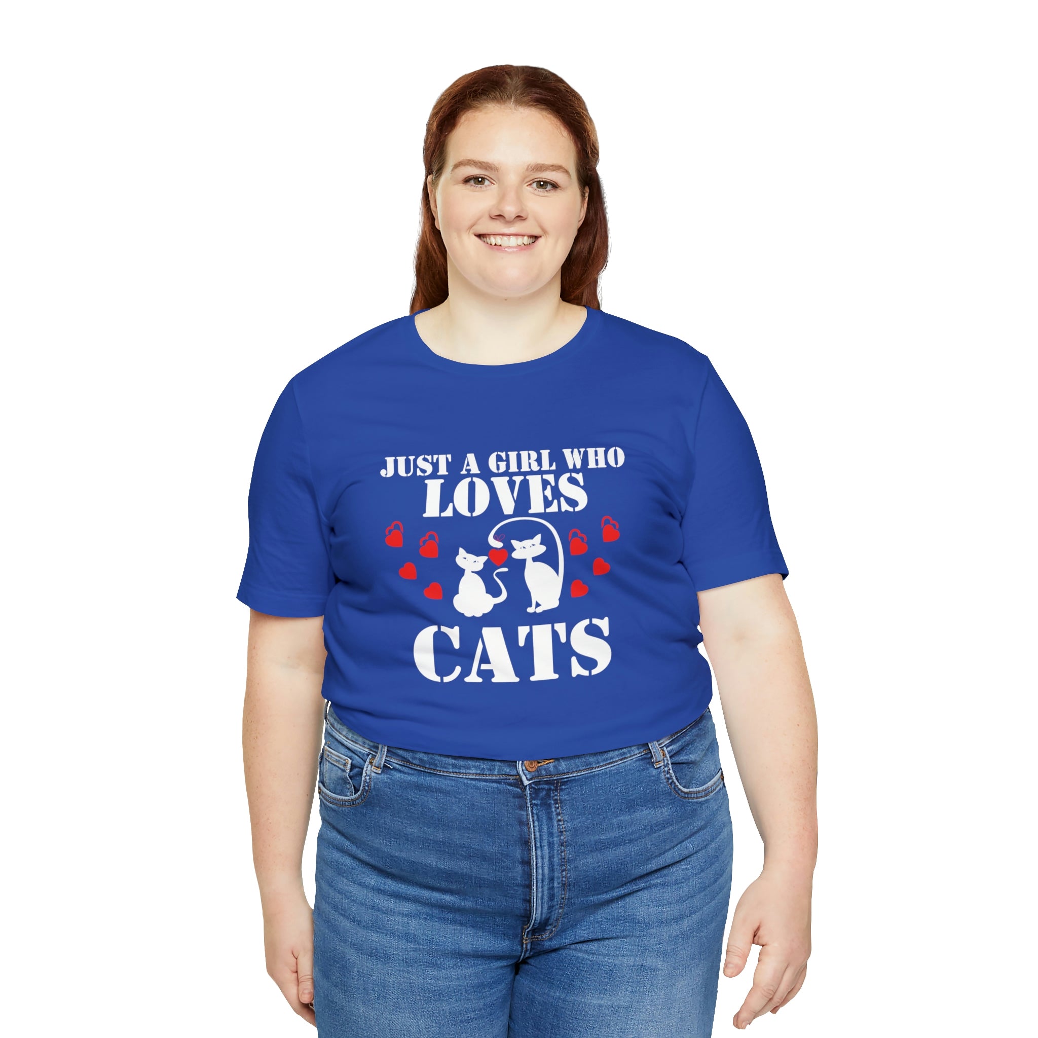 Just a Girl Who Loves Cats - Unisex Jersey Short Sleeve Tee