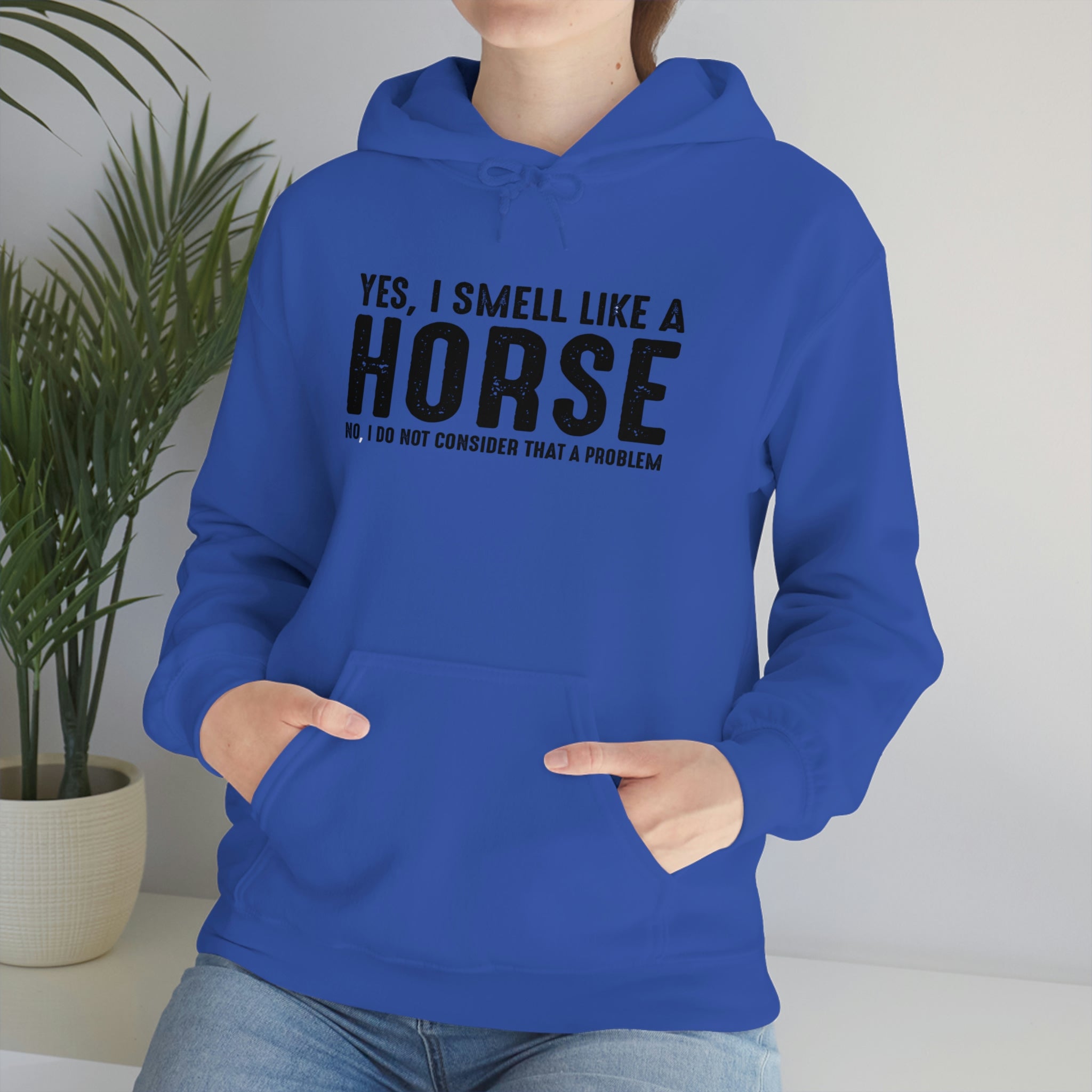 Yes I Smell Like a Horse No I Do Not Consider That A Problem - Unisex Heavy Blend™ Hooded Sweatshirt