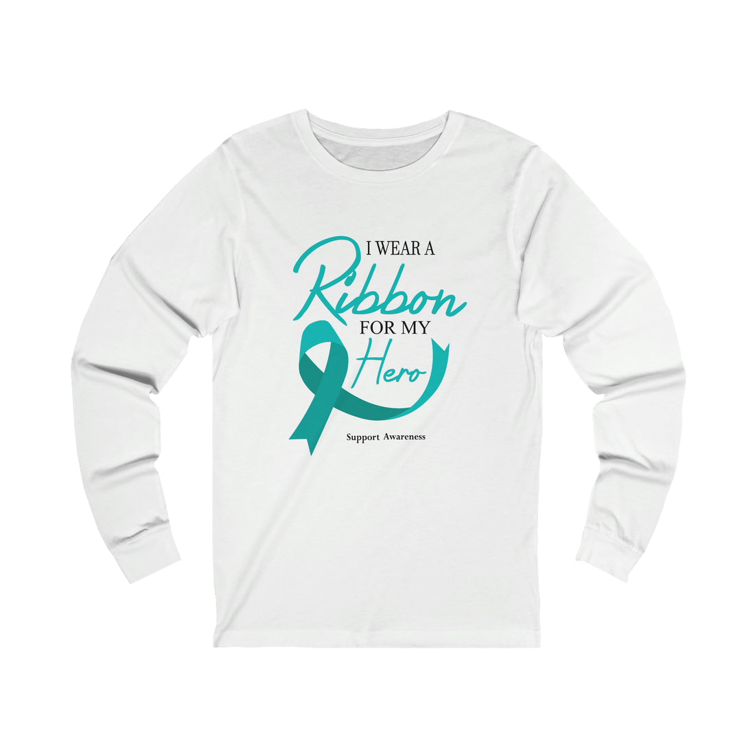 I Wear A Ribbon For My Hero - Unisex Jersey Long Sleeve Tee