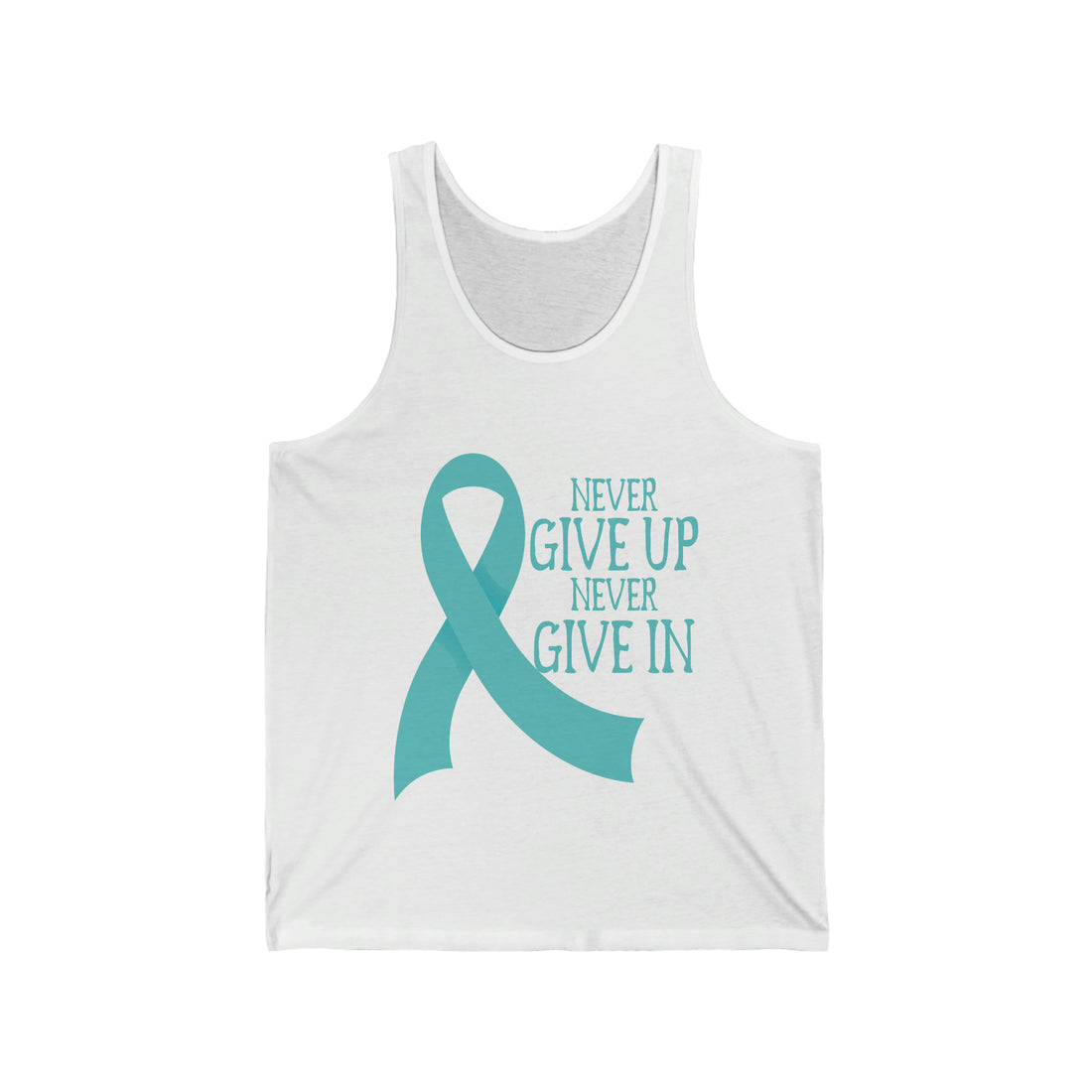Never Give Up Never Give In - Unisex Jersey Tank Top
