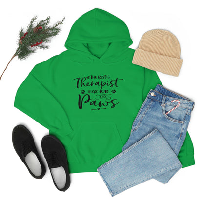 The Best Therapist Has Fur &amp; Paws - Unisex Heavy Blend™ Hooded Sweatshirt