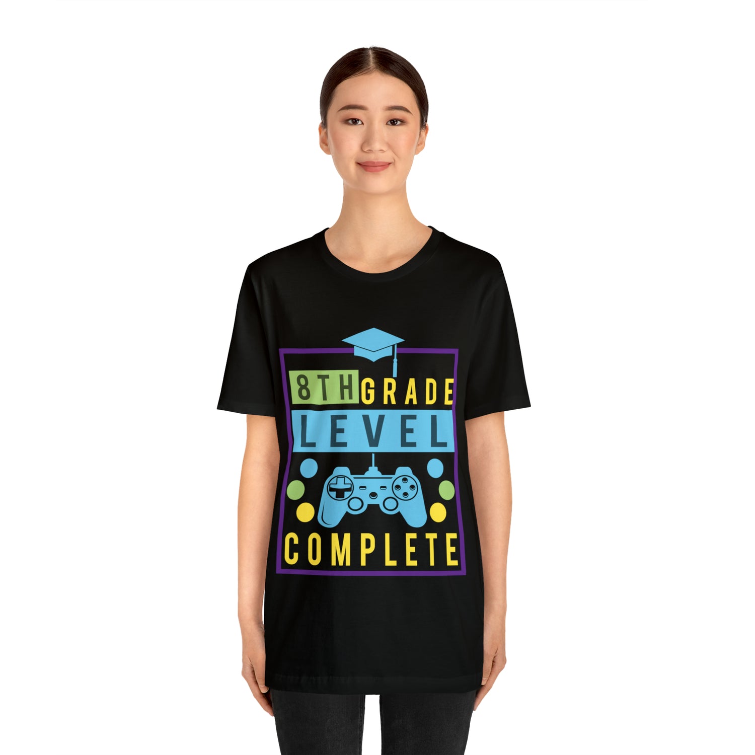 8th Grade Level Complete - Unisex Jersey Short Sleeve Tee