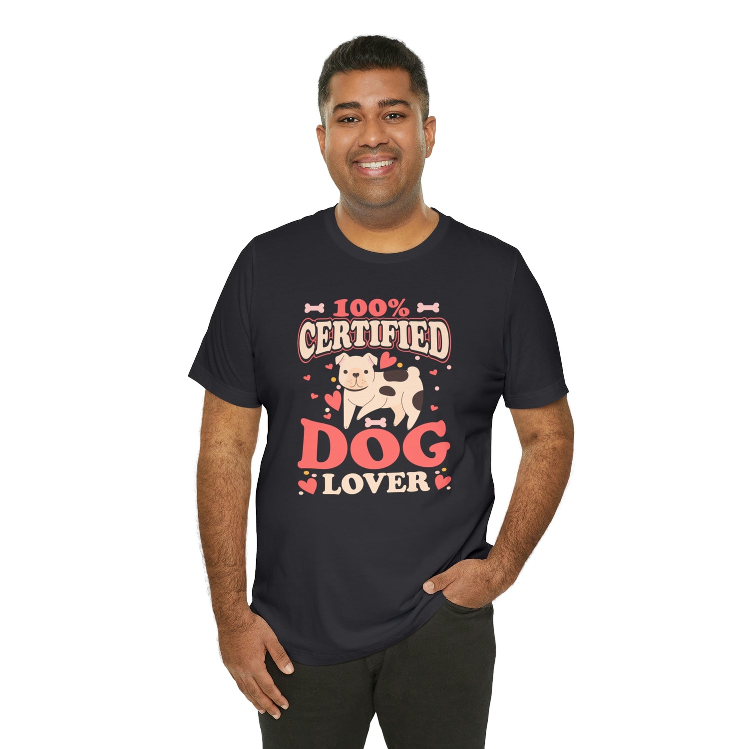 100% Certified Dog Lover - Unisex Jersey Short Sleeve Tee