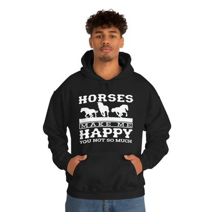 Horses Make Me Happy - Unisex Heavy Blend™ Hooded Sweatshirt