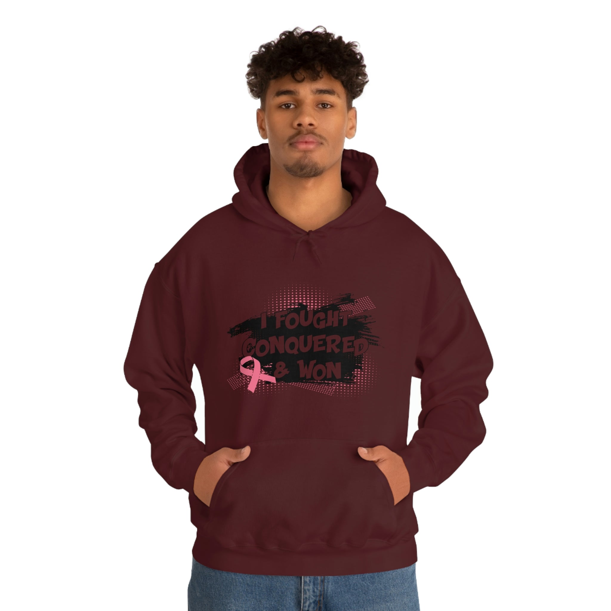 I Fought Conquered &amp; Won - Unisex Heavy Blend™ Hooded Sweatshirt