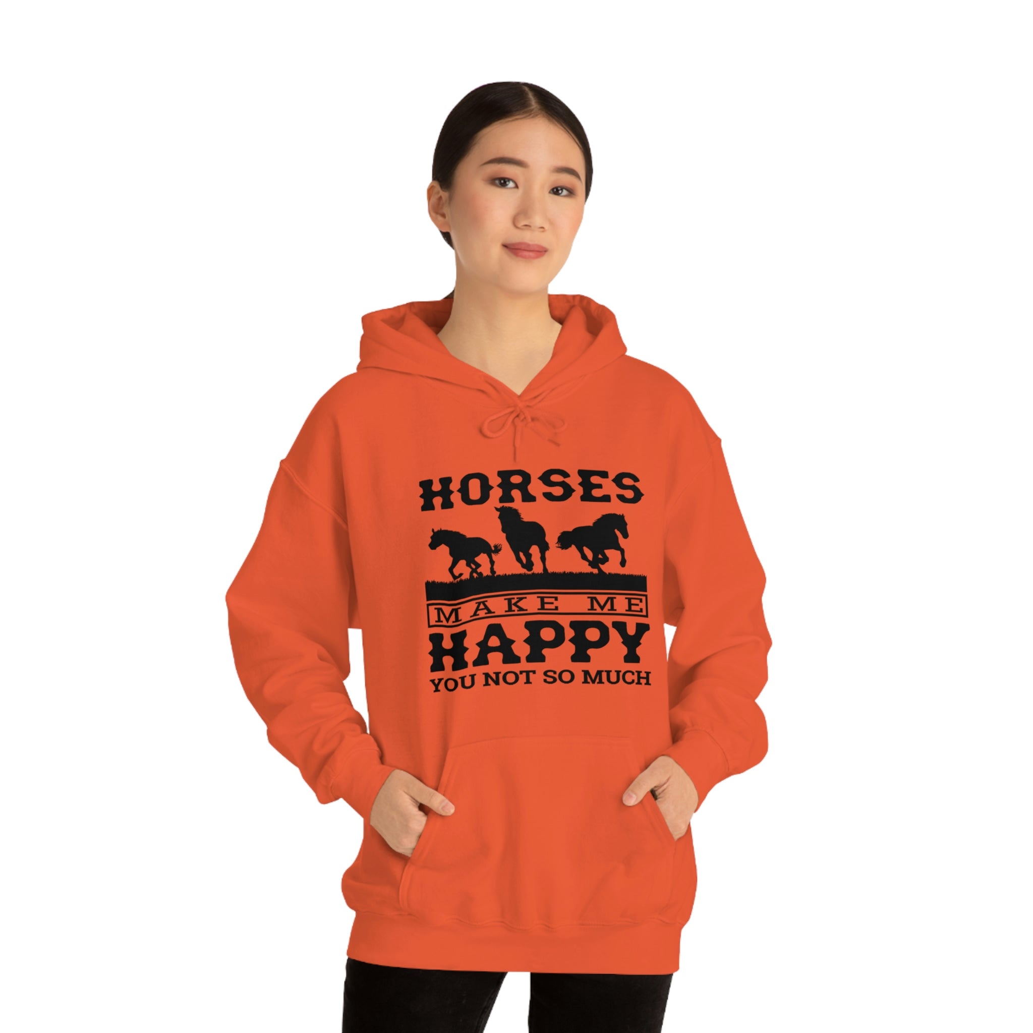 Horses Make Me Happy - Unisex Heavy Blend™ Hooded Sweatshirt