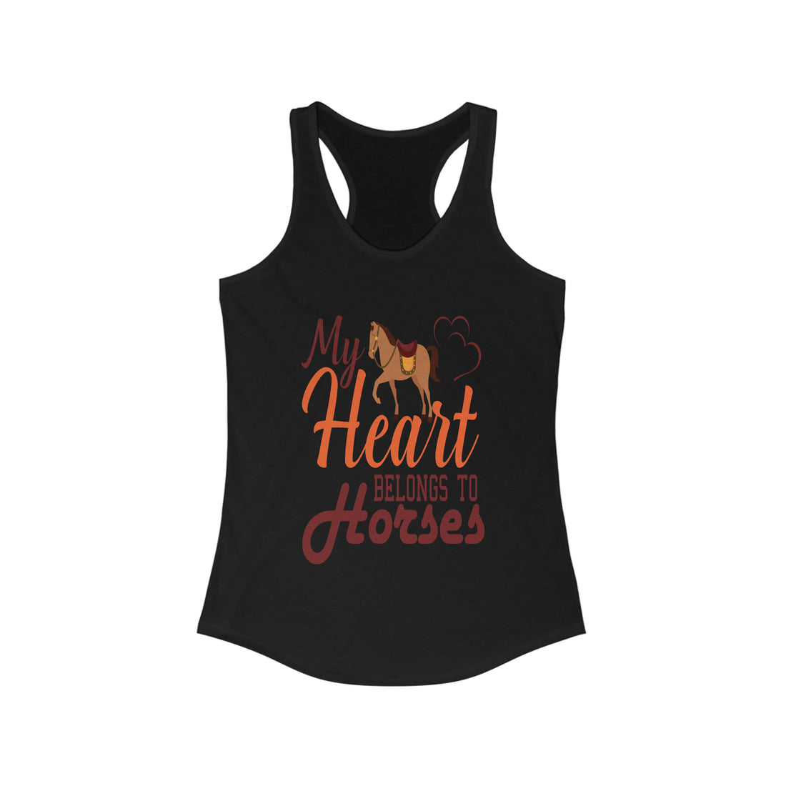 My Heart Belongs To Horses - Racerback Tank Top