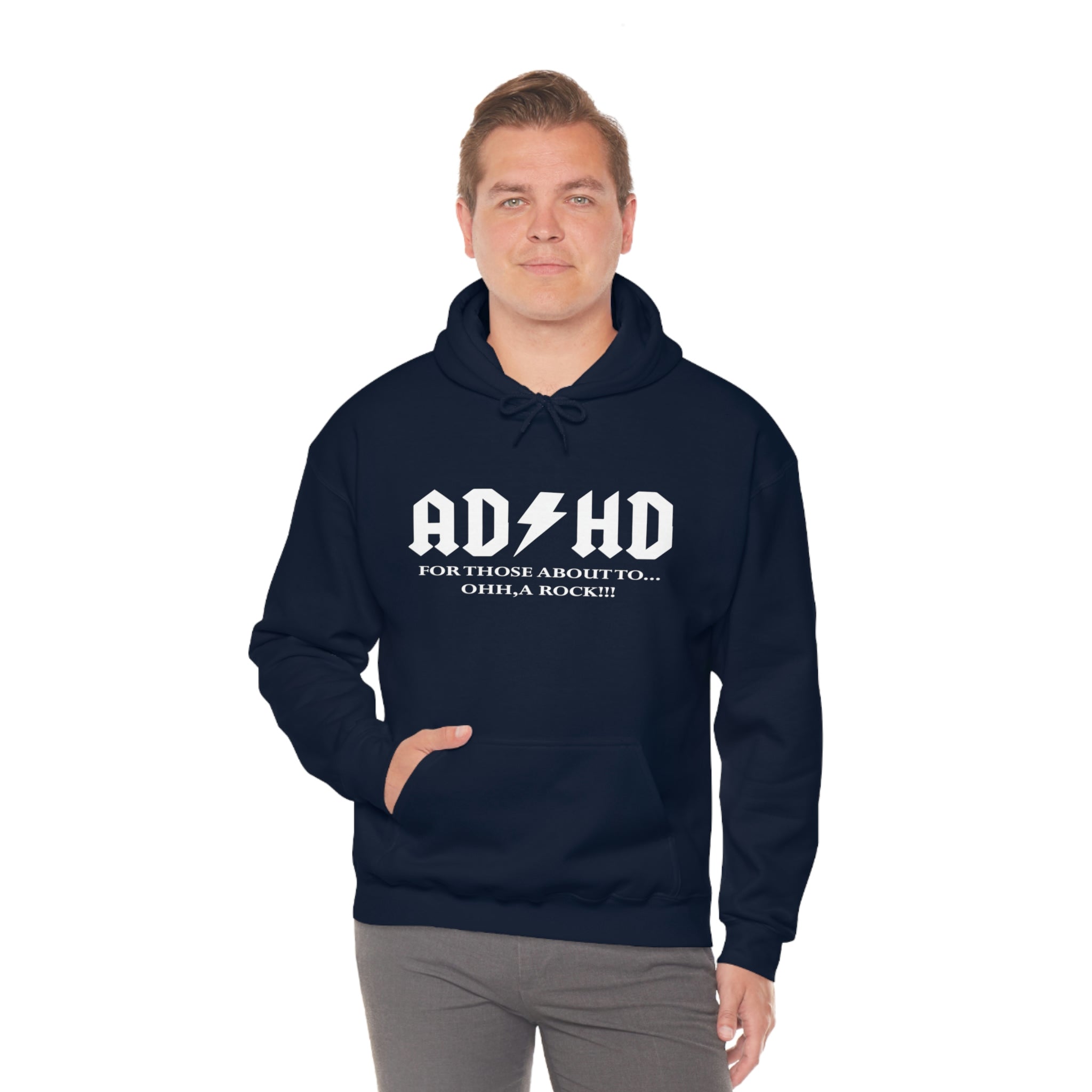 ADHD Look a Rock - Unisex Heavy Blend™ Hooded Sweatshirt