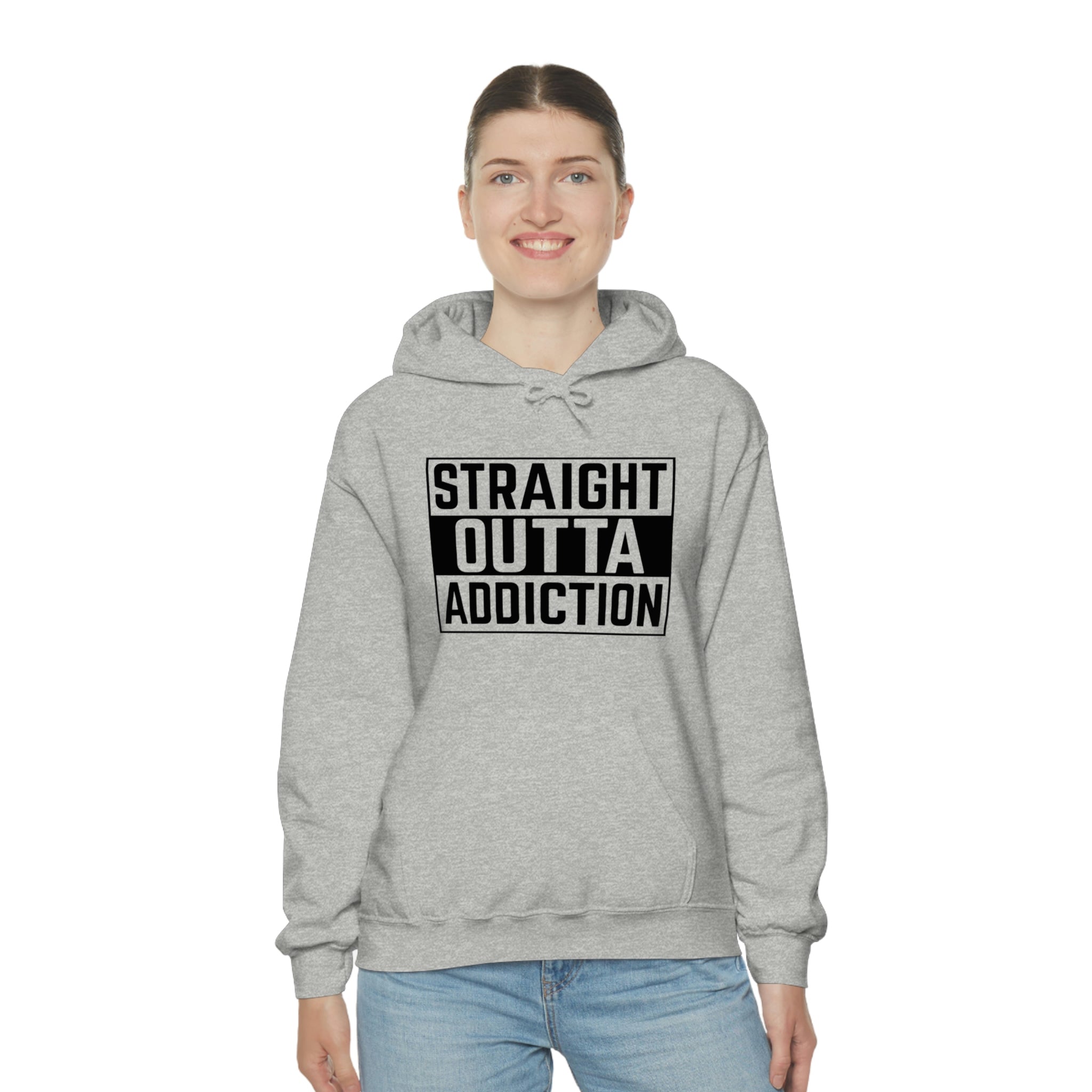 Straight Outta Addiction - Unisex Heavy Blend™ Hooded Sweatshirt