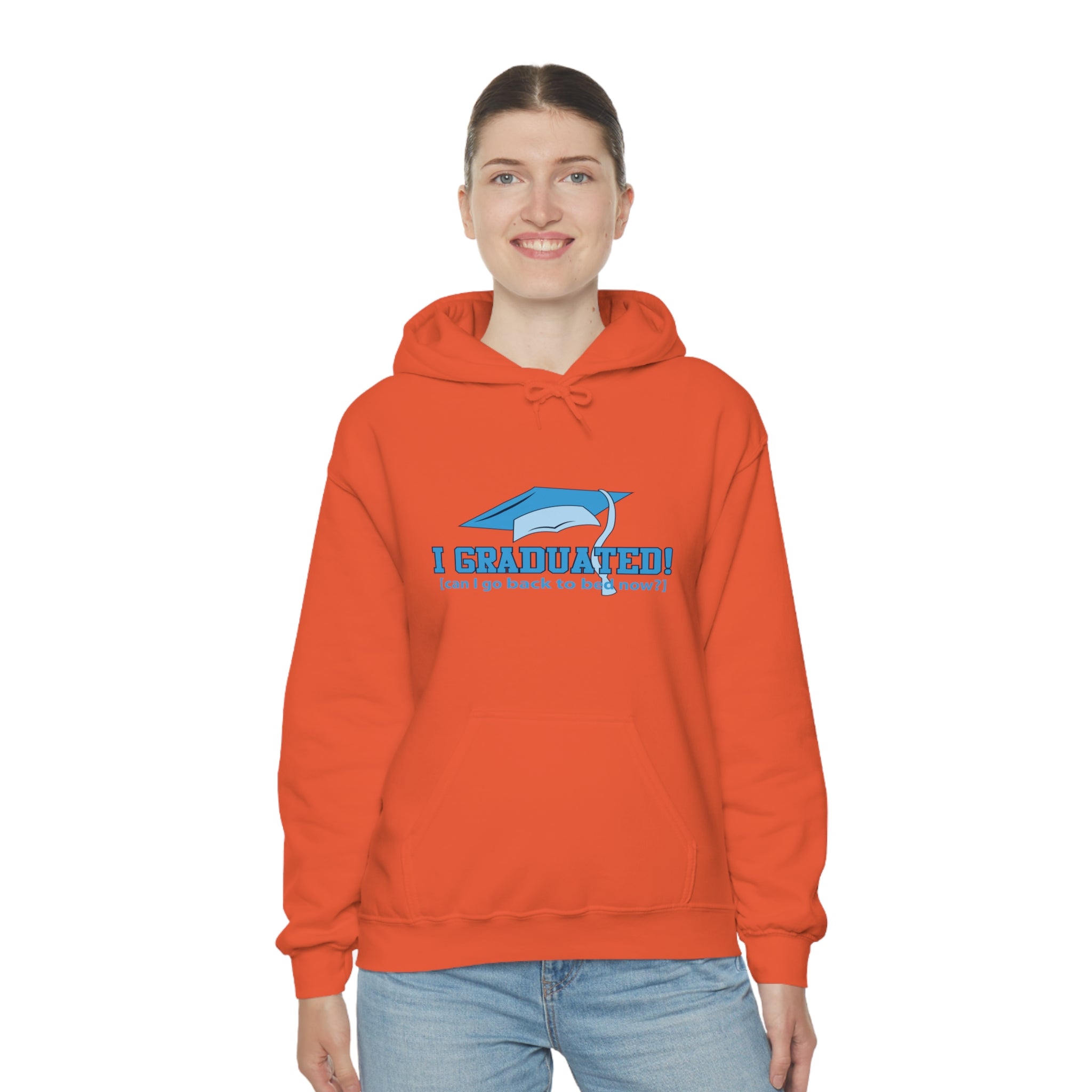 I Graduated! Can I Go Back To Bed Now - Unisex Heavy Blend™ Hooded Sweatshirt