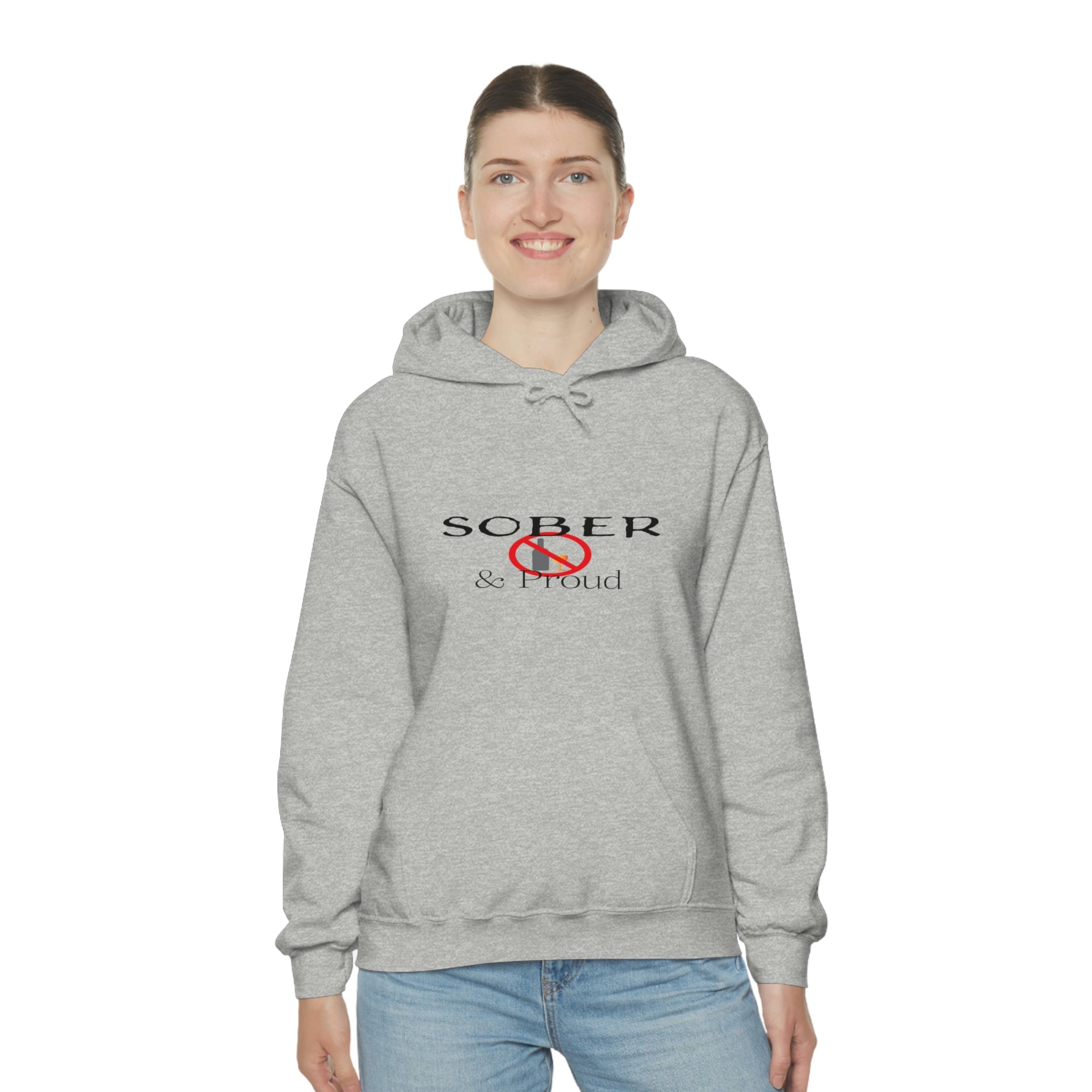 Sober &amp; Proud - Unisex Heavy Blend™ Hooded Sweatshirt