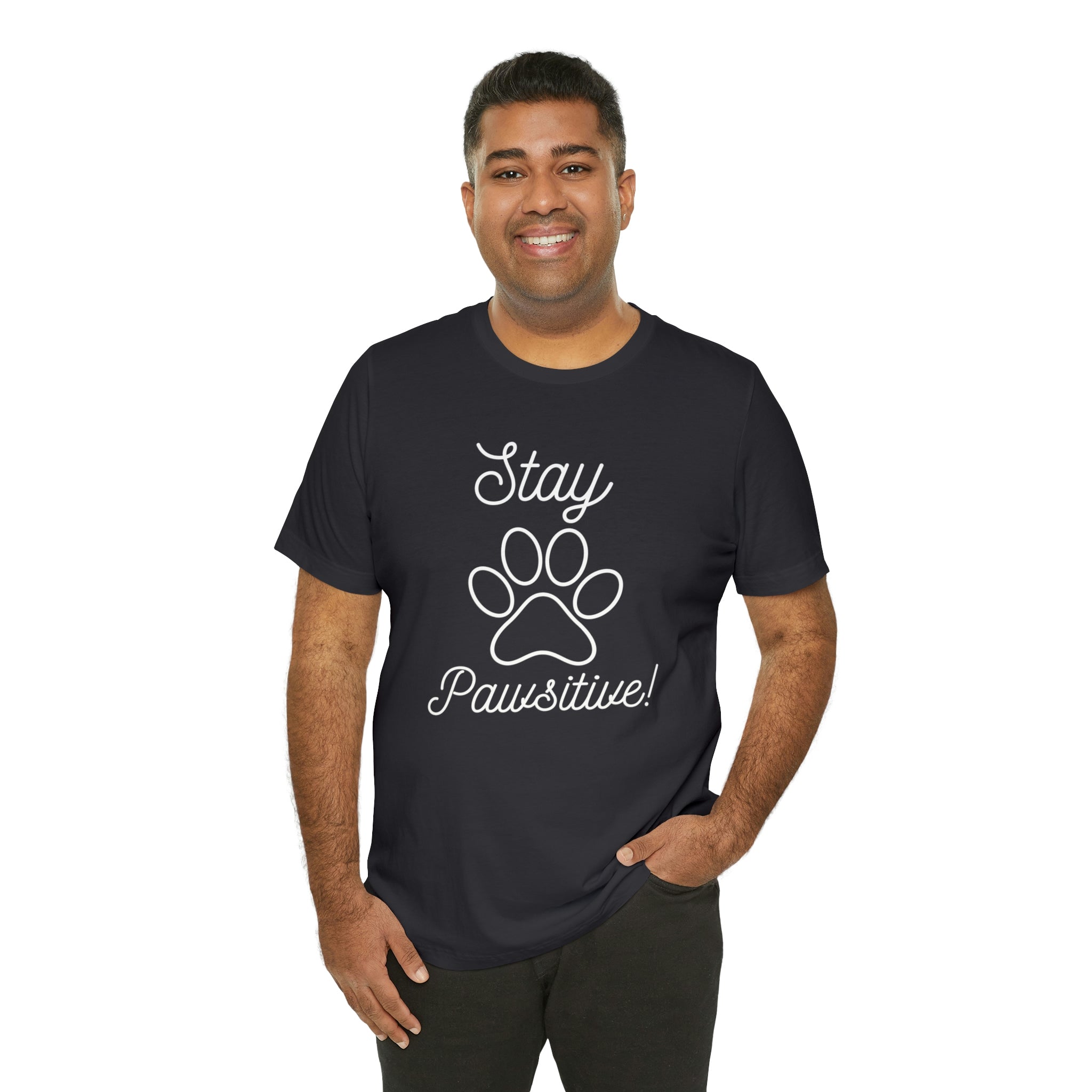 Stay Pawsitive - Unisex Jersey Short Sleeve Tee