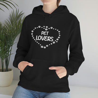 Pet Lovers With Paw Heart - Unisex Heavy Blend™ Hooded Sweatshirt