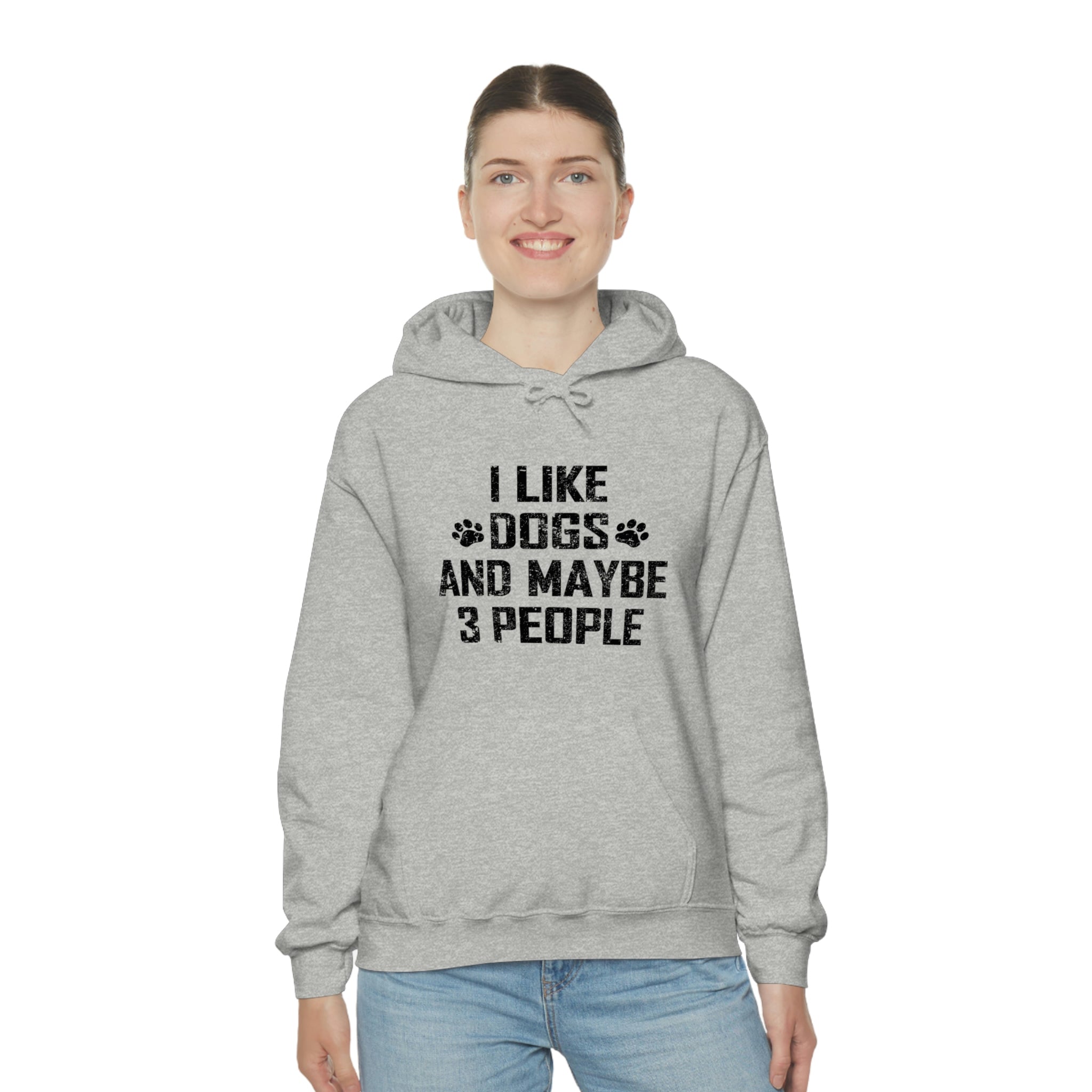 I Like Dogs &amp; Maybe 3 People - Unisex Heavy Blend™ Hooded Sweatshirt